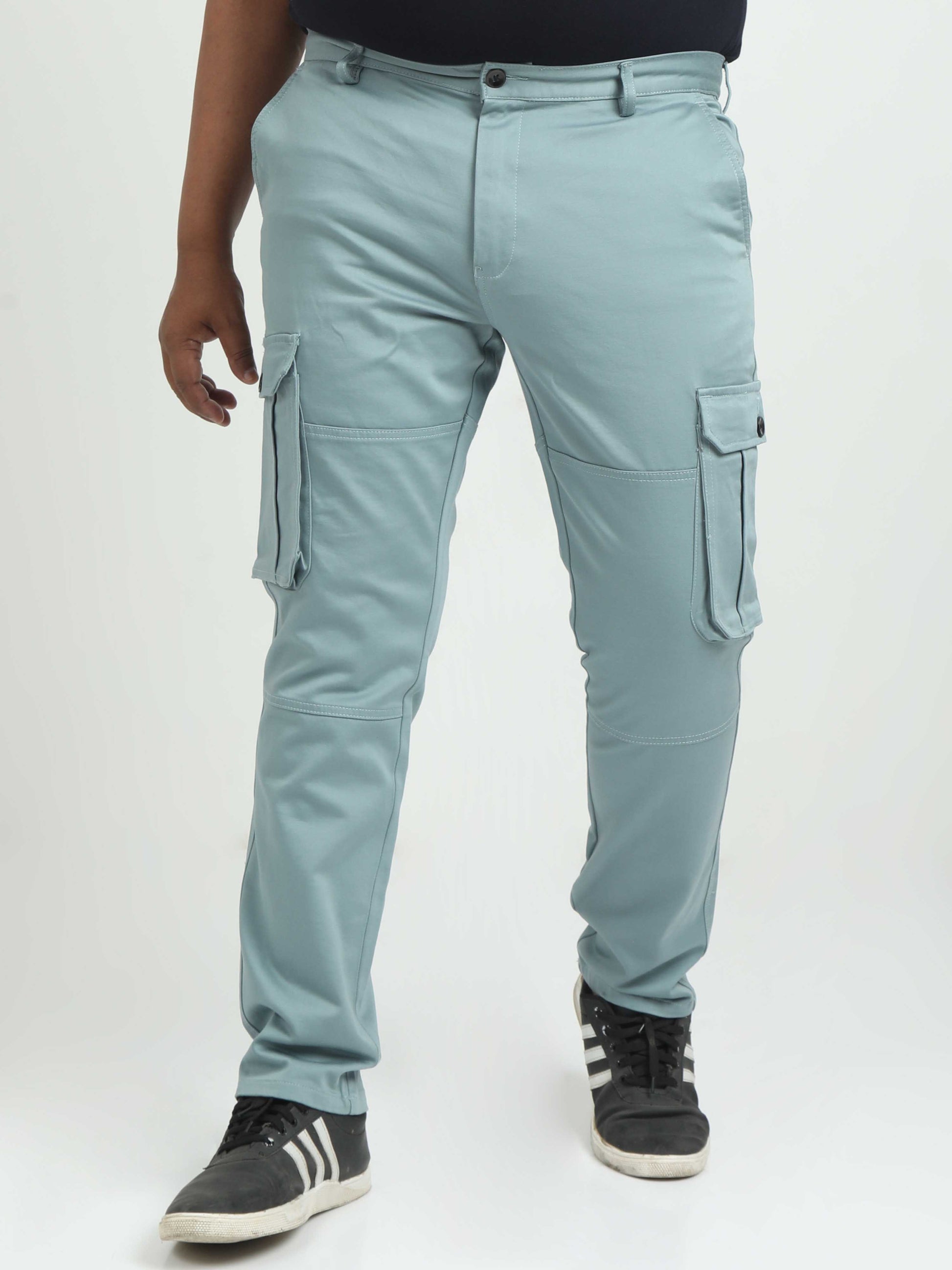 Teal Plus Size Cargo for Men 