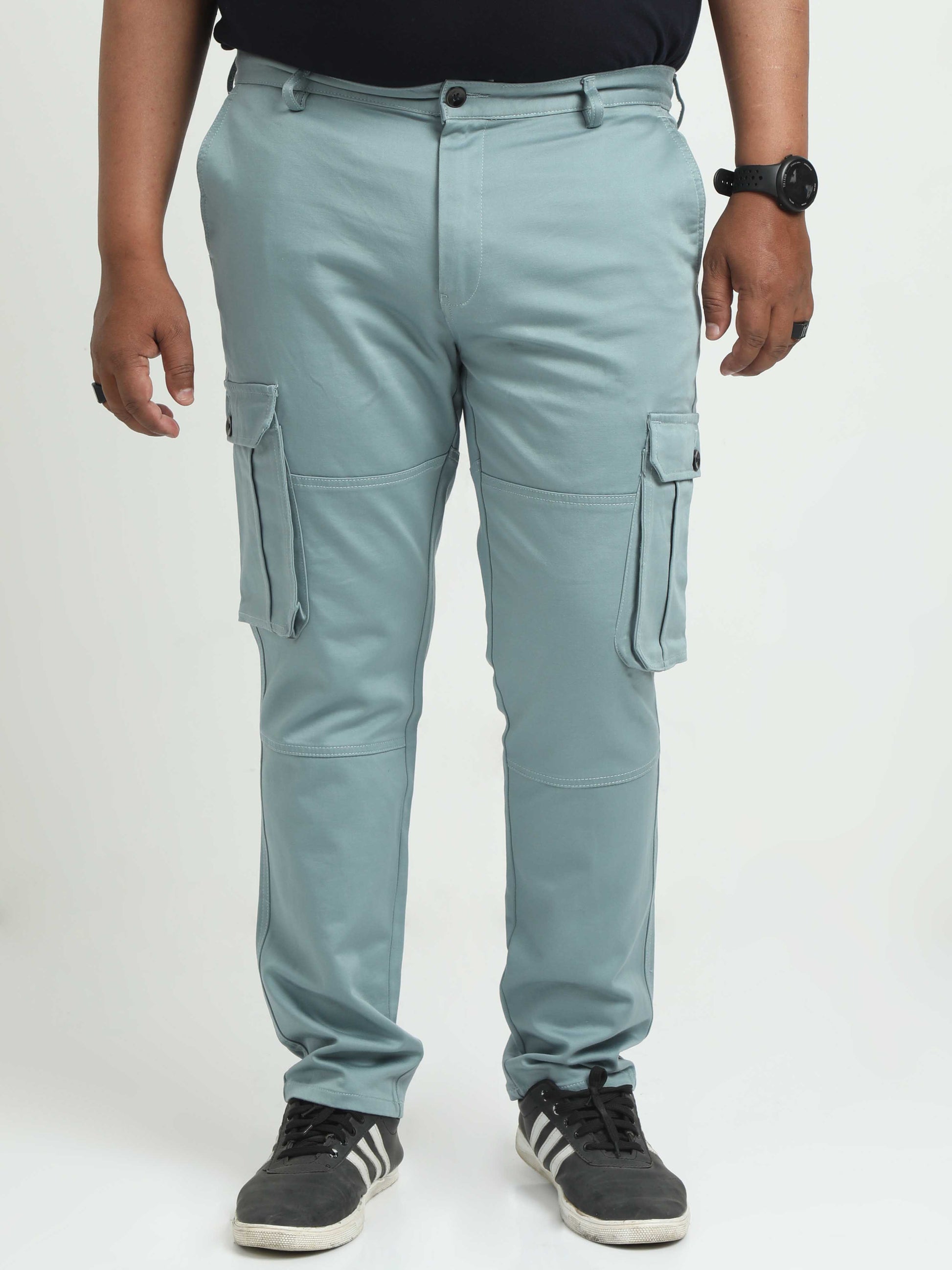 Teal Plus Size Cargo for Men 