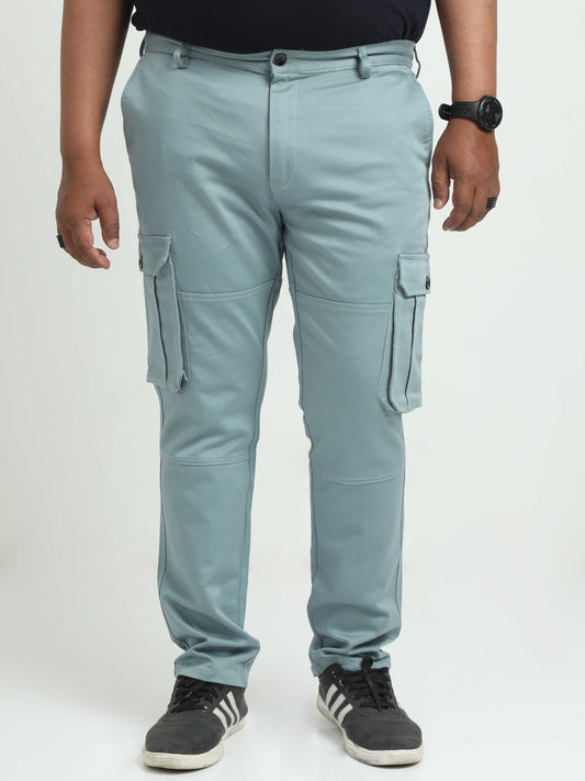 Teal Plus Size Cargo Pants For Men