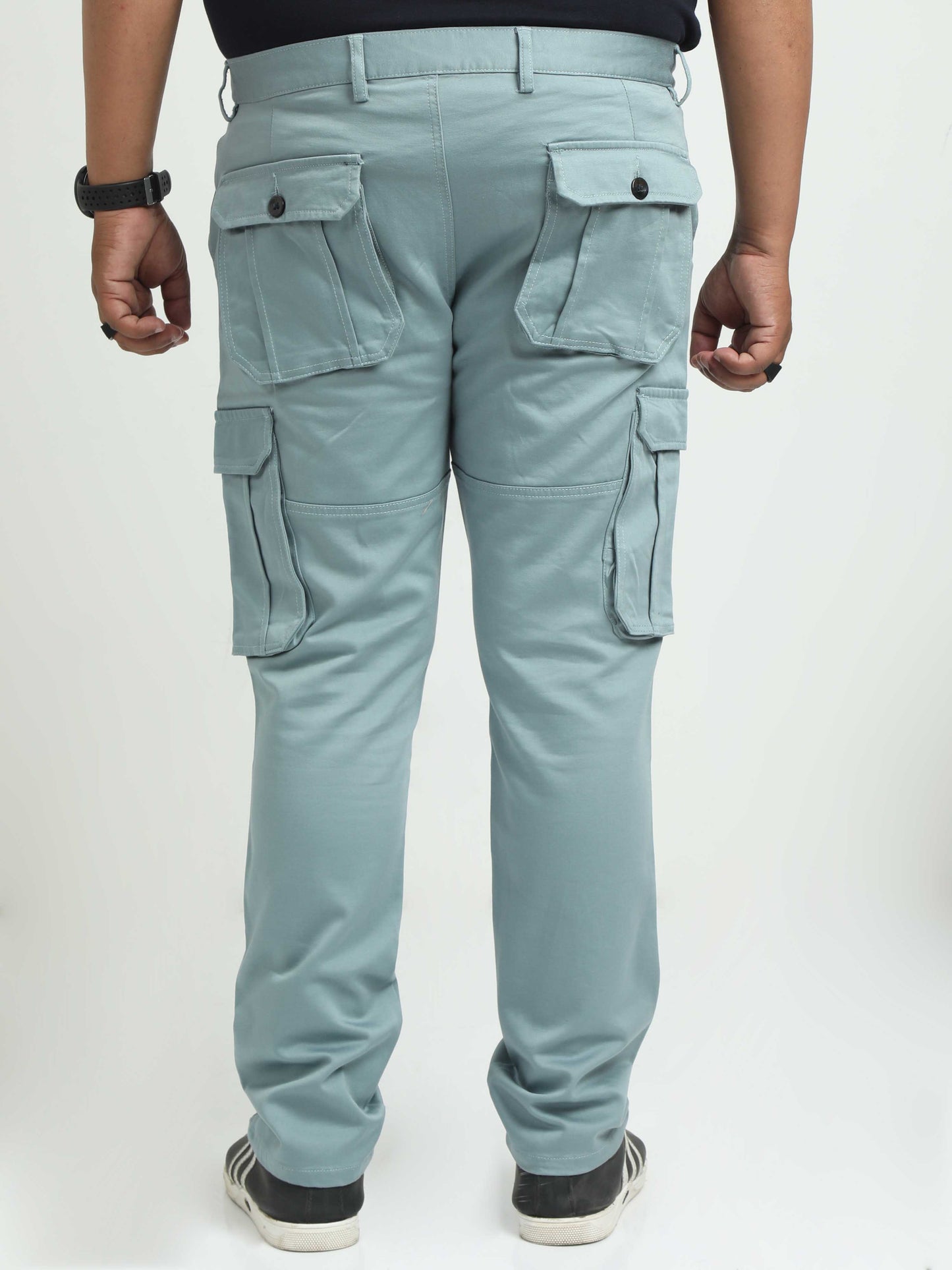 Teal Plus Size Cargo for Men 