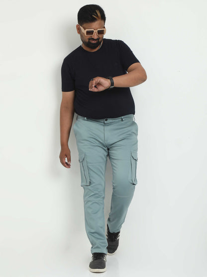 Teal Plus Size Cargo for Men 