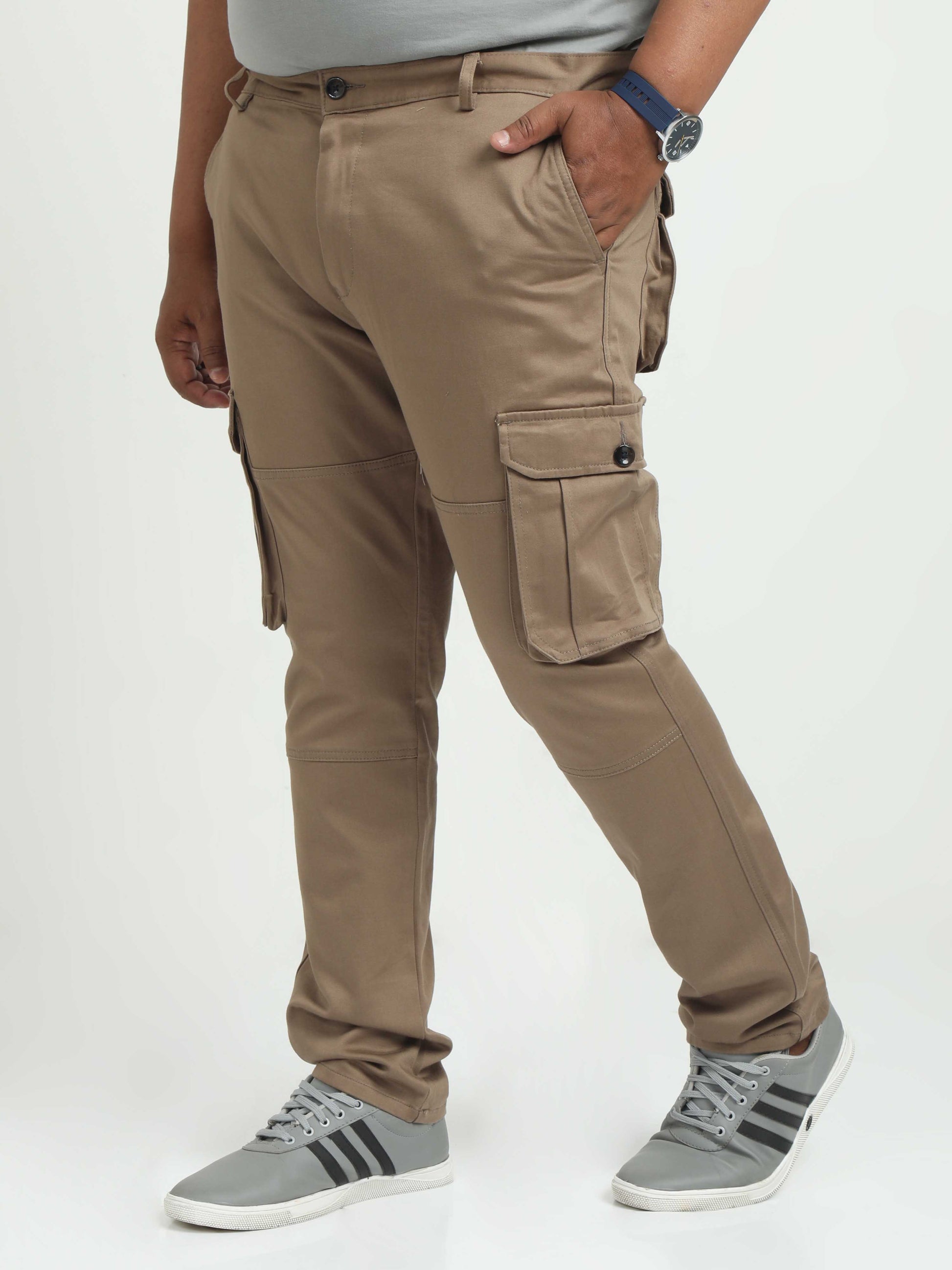 Biscuit Plus Size Cargo Pants For Men