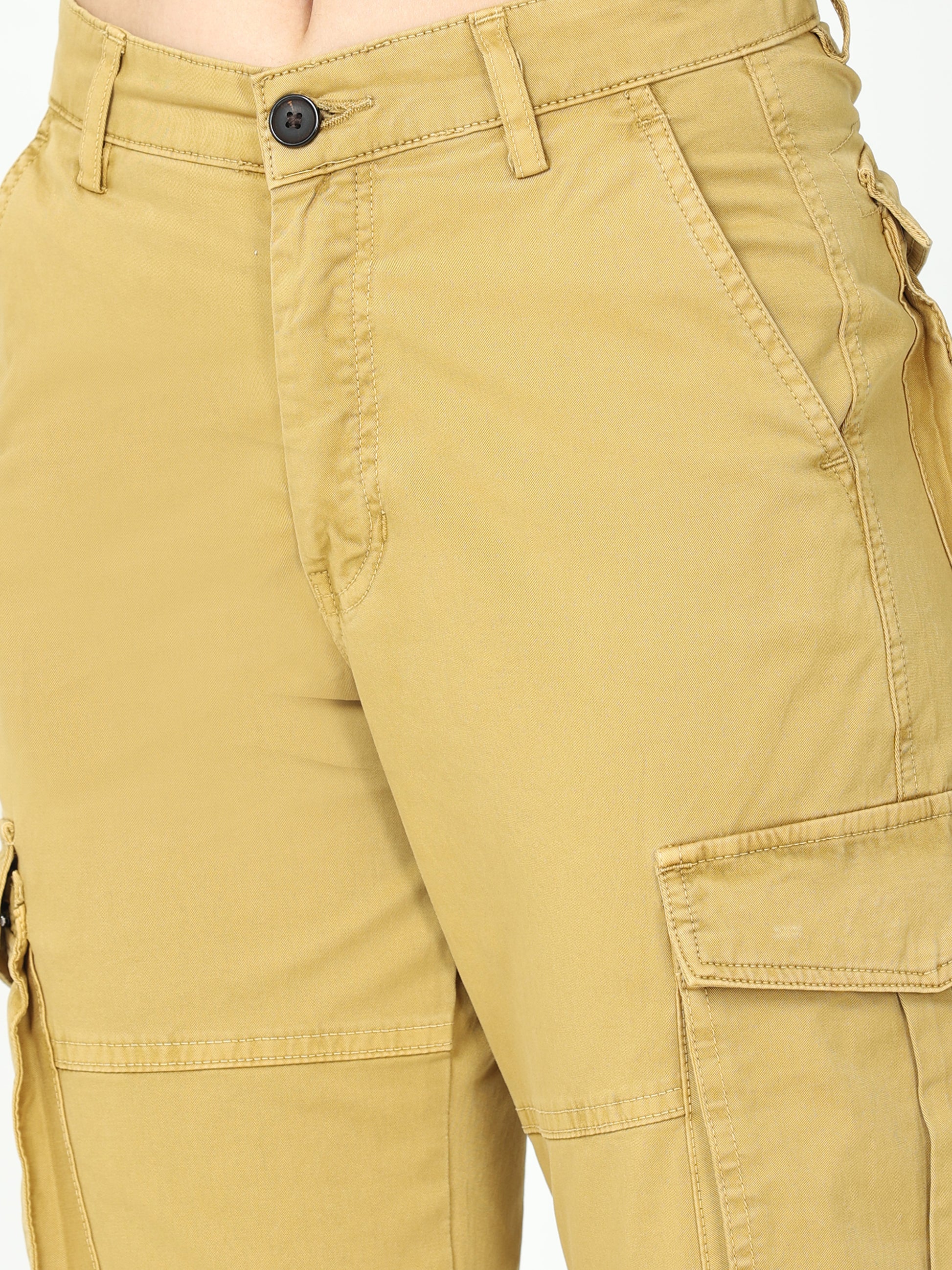 Vintage Khaki Cargo Pants For Women