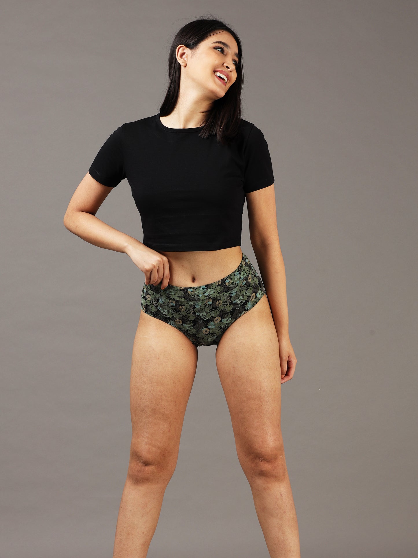 Midnight Bloom Hipster Panties for Women