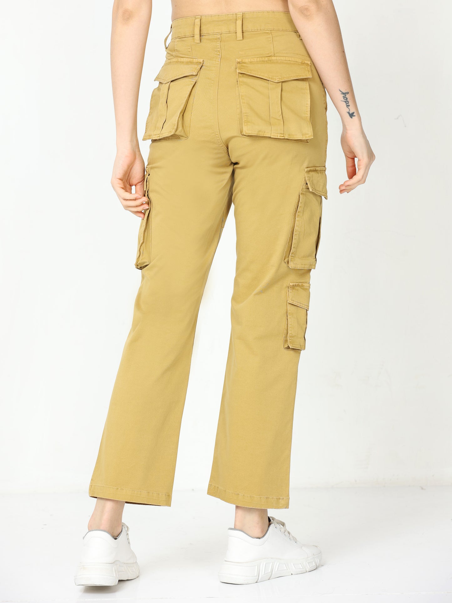 Vintage Khaki Cargo Pants For Women