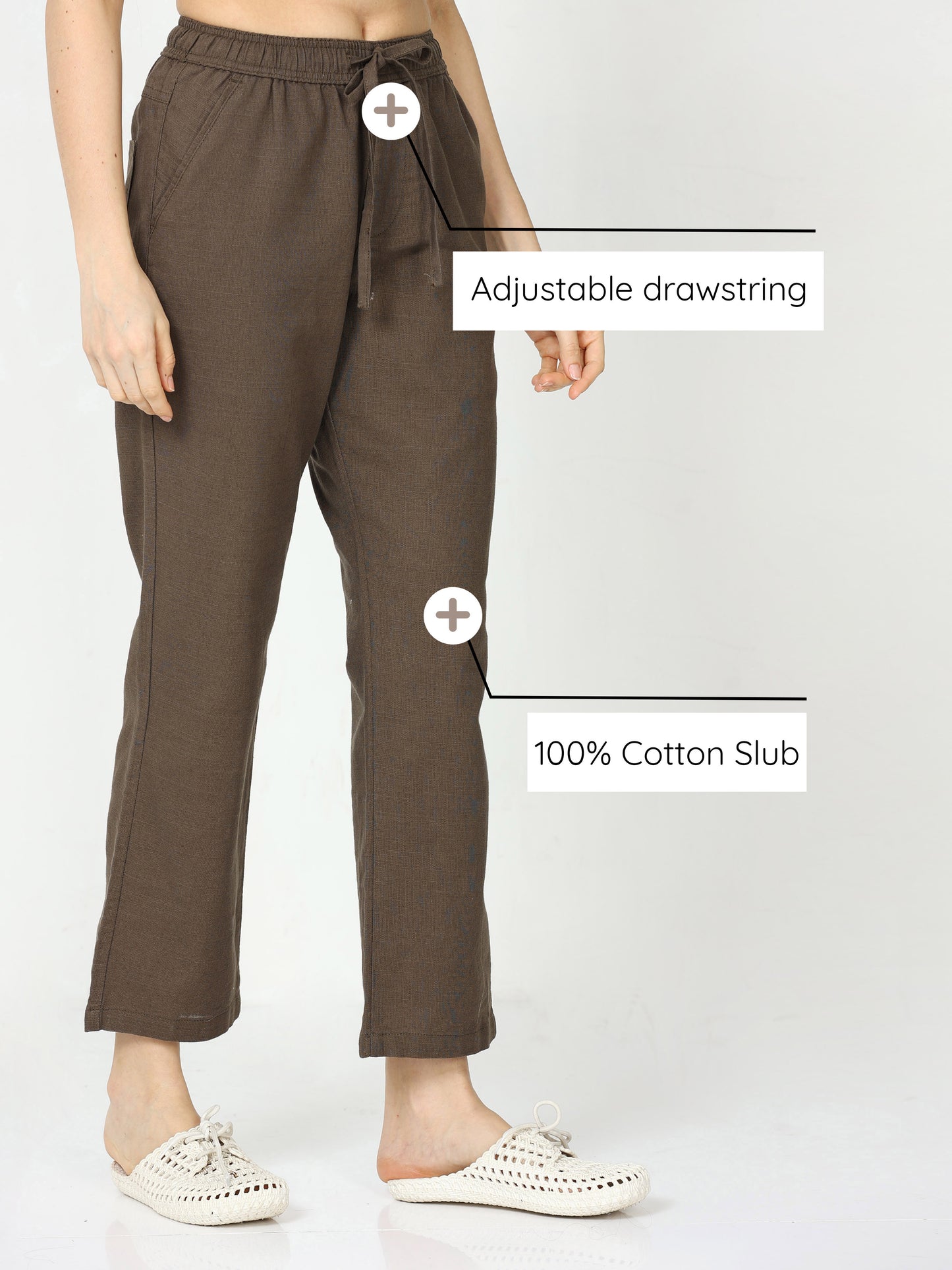 Women Lazy Linen Fern Pants