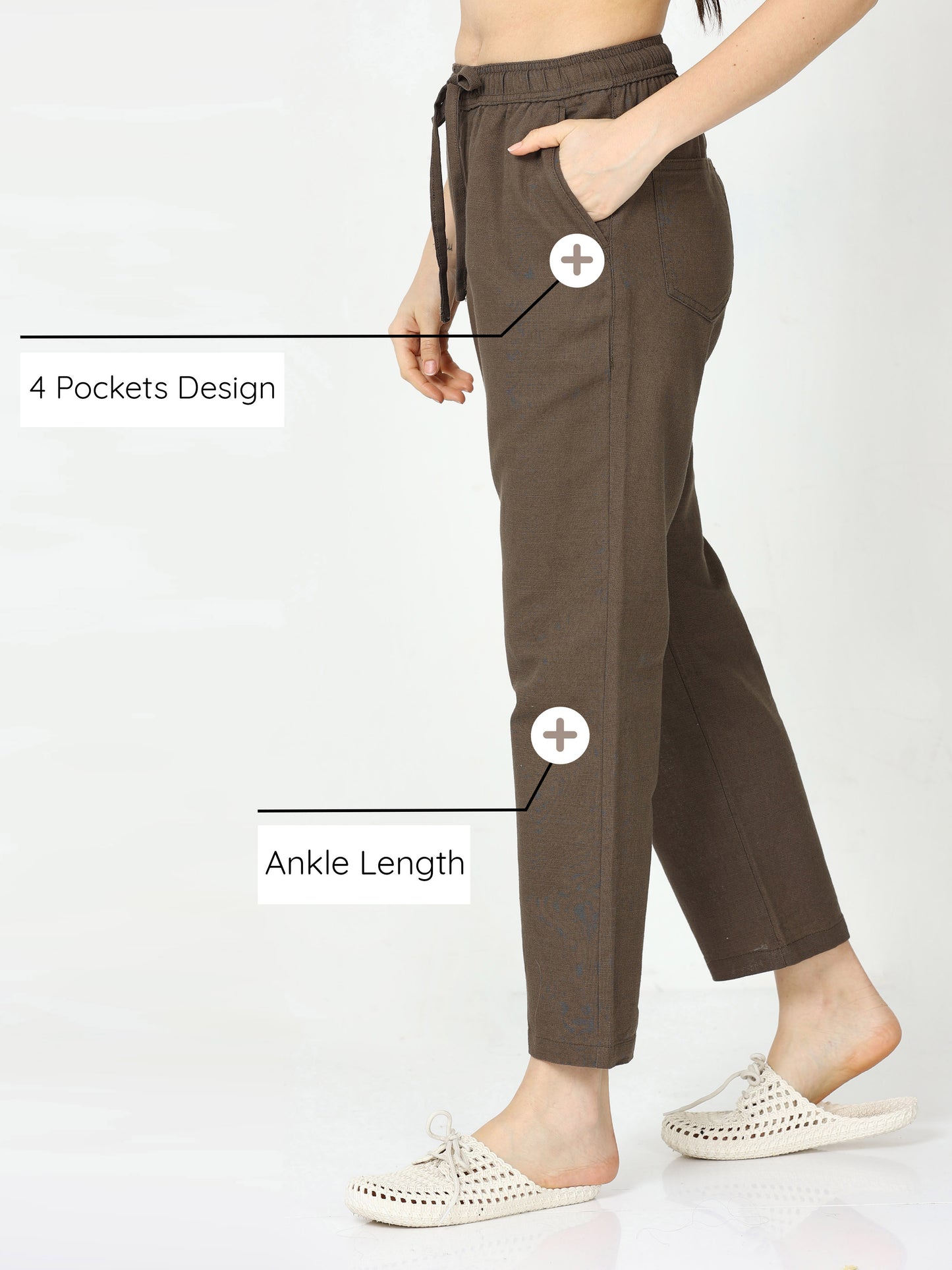 Women Lazy Linen Fern Pants