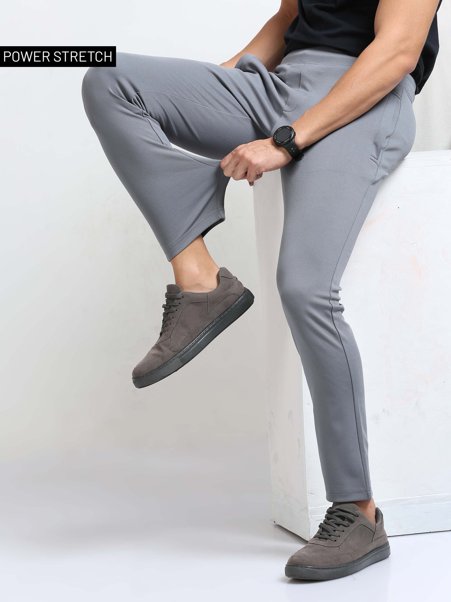 Smoke Stretchy Jogger Pants For Men