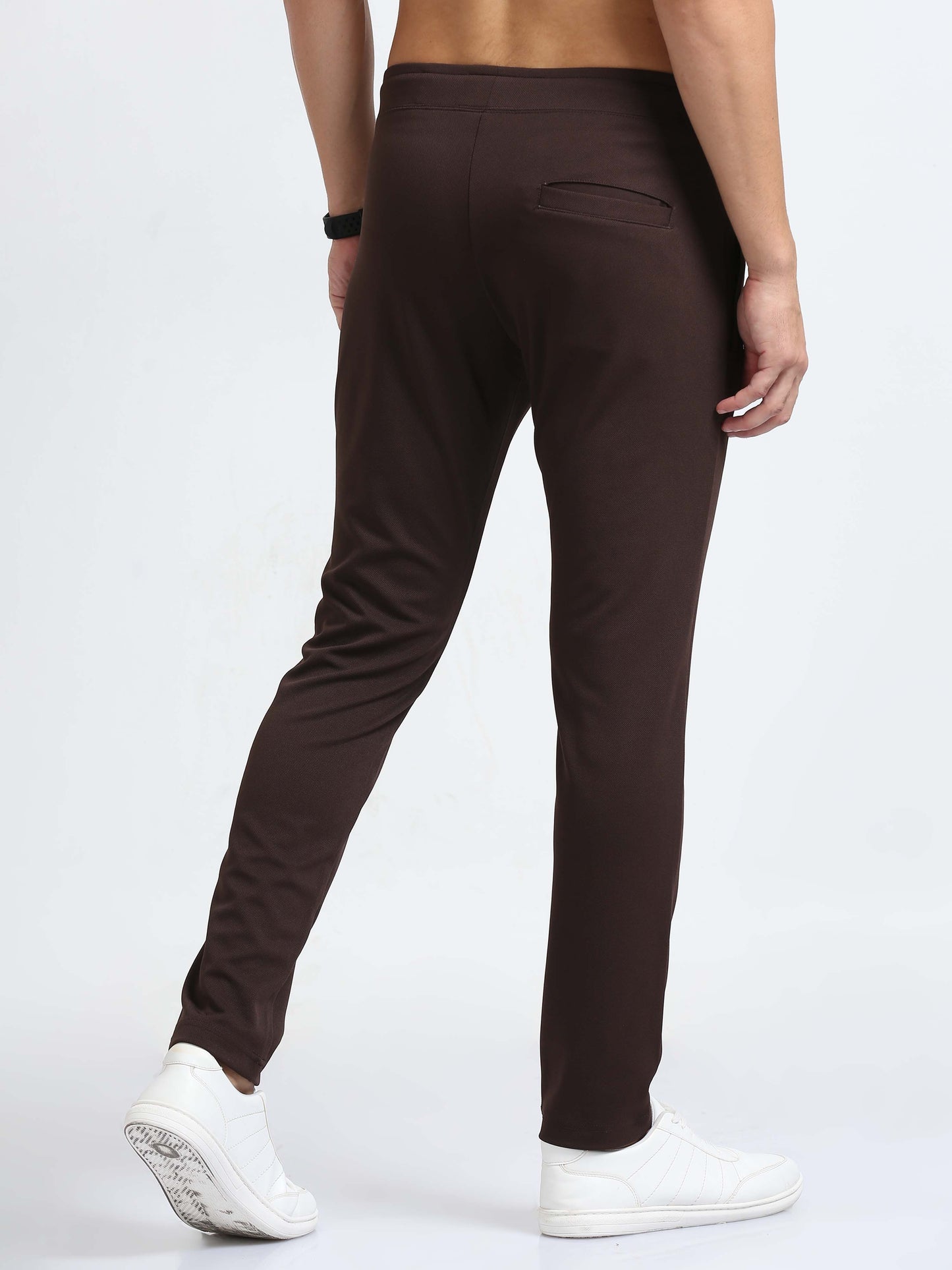 Stretchy Brown Jogger Pants For Men