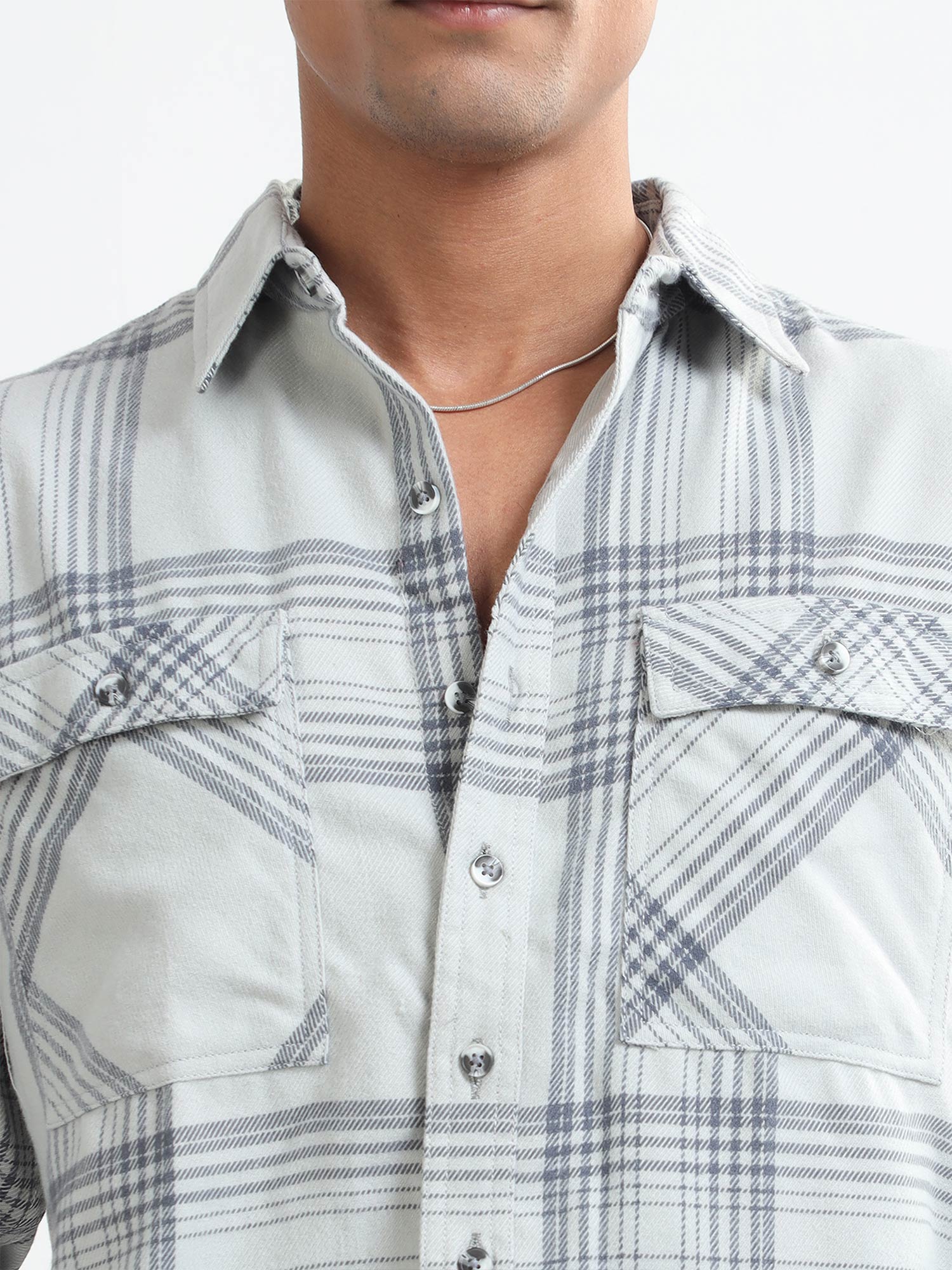 Steel Oversized Flannel Shirts For Men