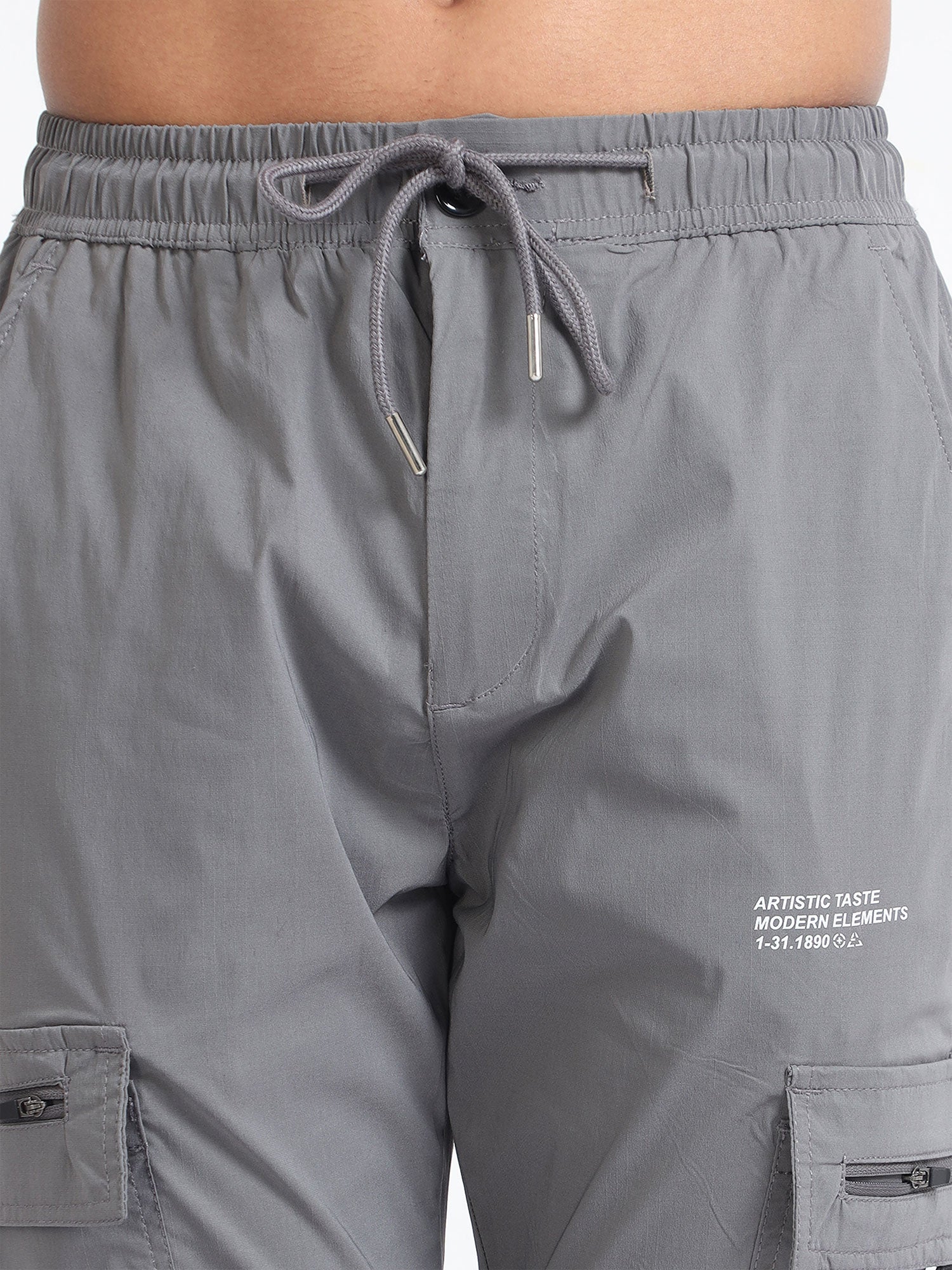 Men Grey Cargo Jogger