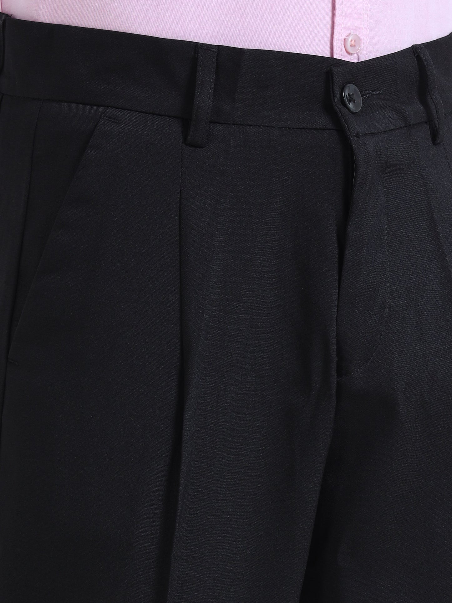 Black Bon Voyage Pleat Pant For Men