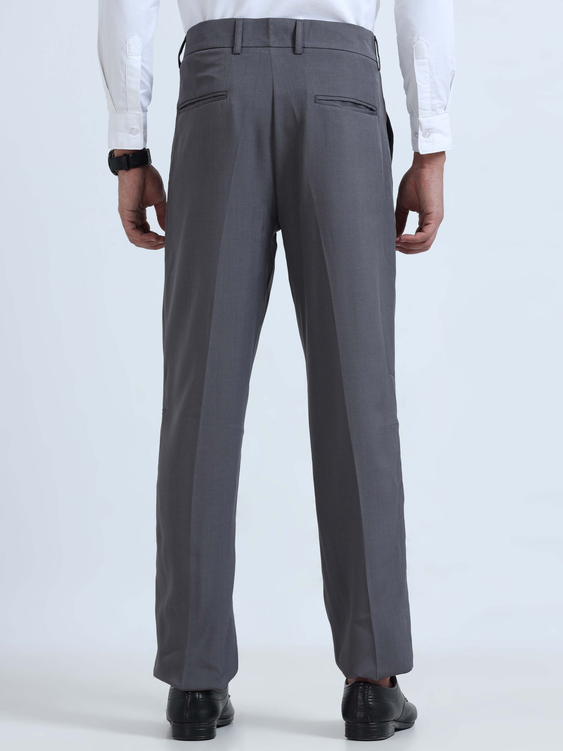 Dark Grey Bon Voyage Pleated Pants For Men