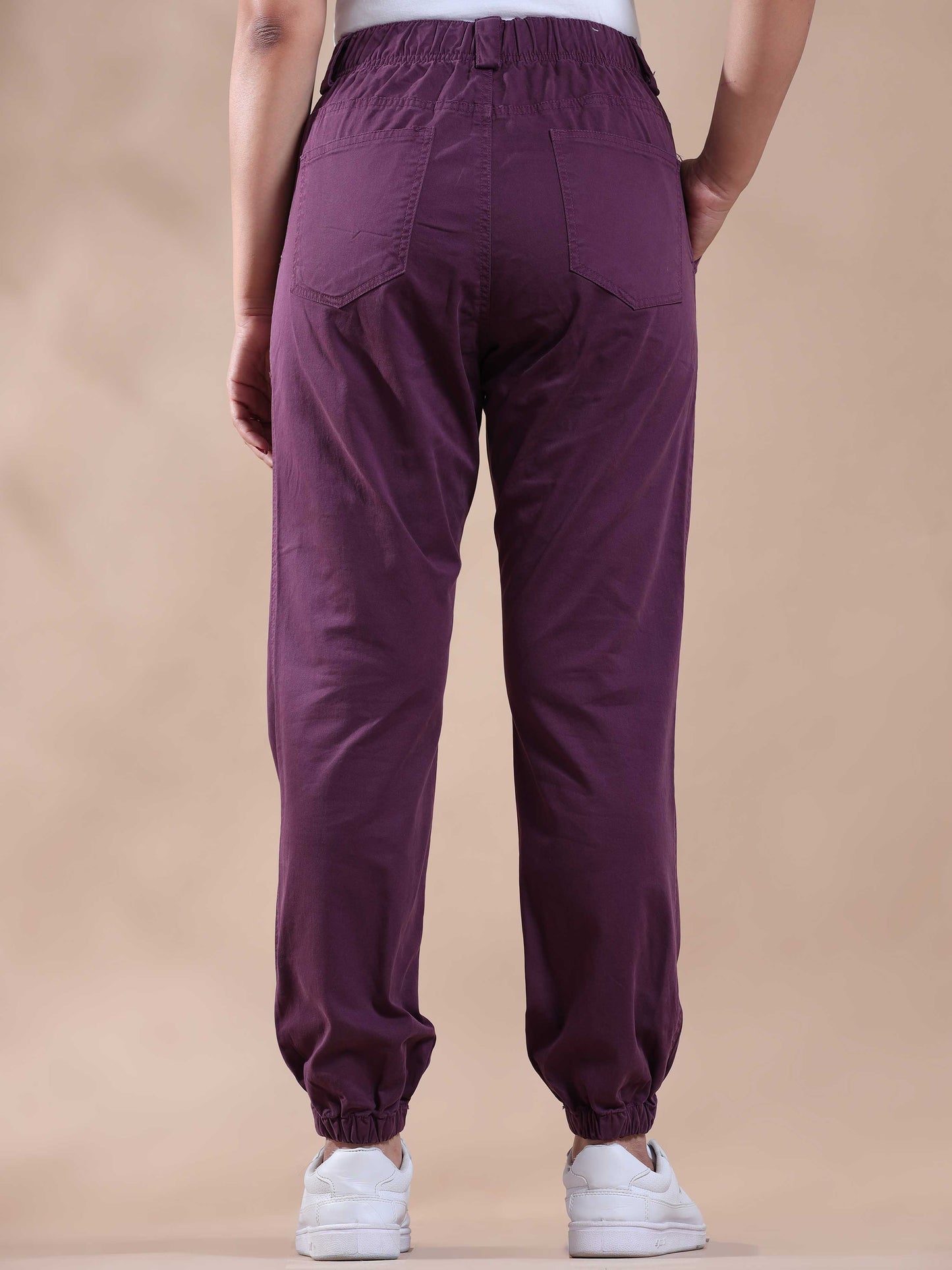 Vintage Purple Jogger Pants For Women