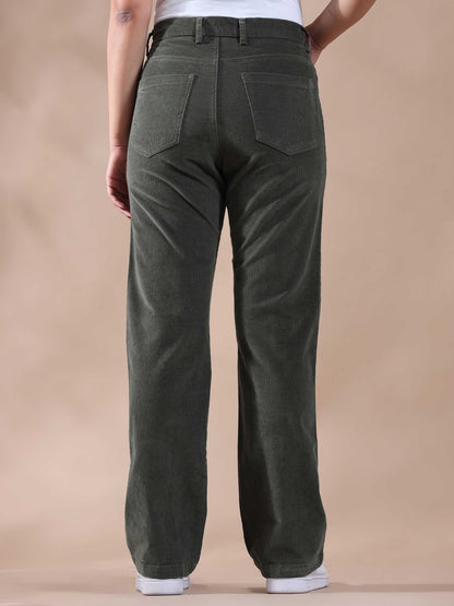  Olive Corduroy Trousers for Women