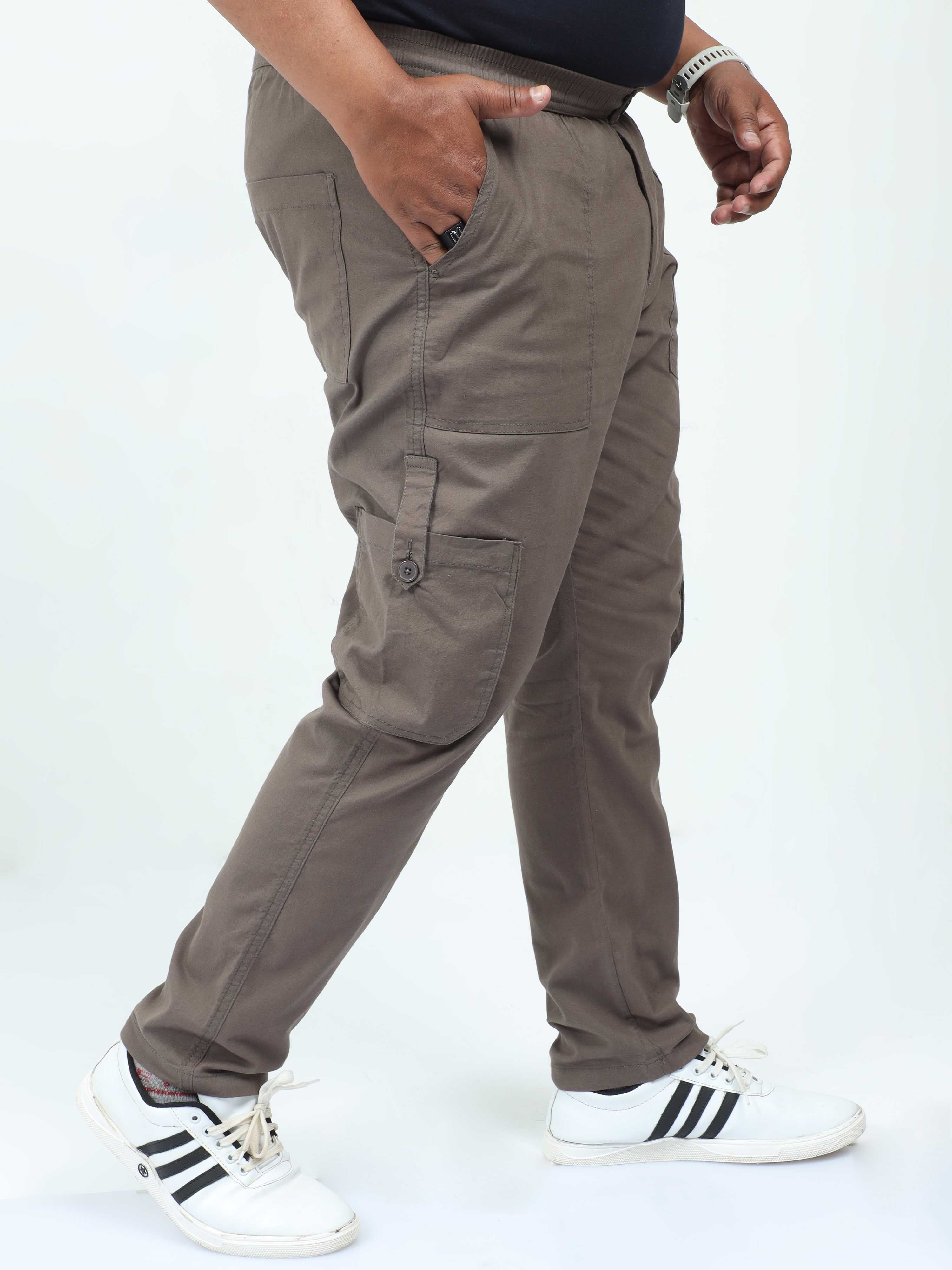 Buy Men's Black Oversized Plus Size Cargo Pants Online at Bewakoof