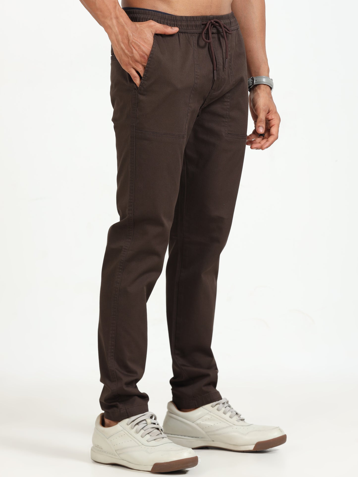 Brown Comfy Airport Trousers for Men