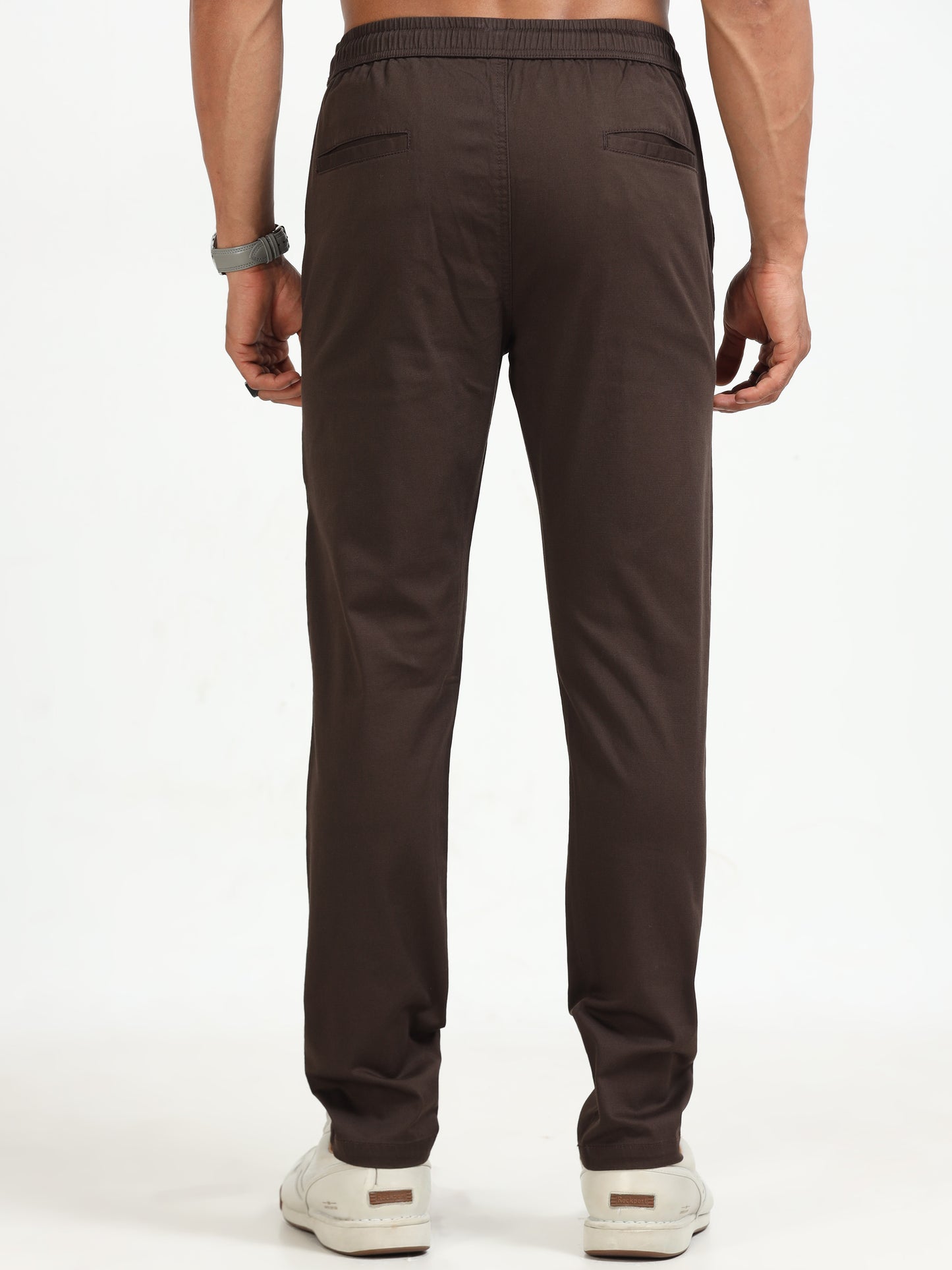 Brown Comfy Airport Trousers for Men