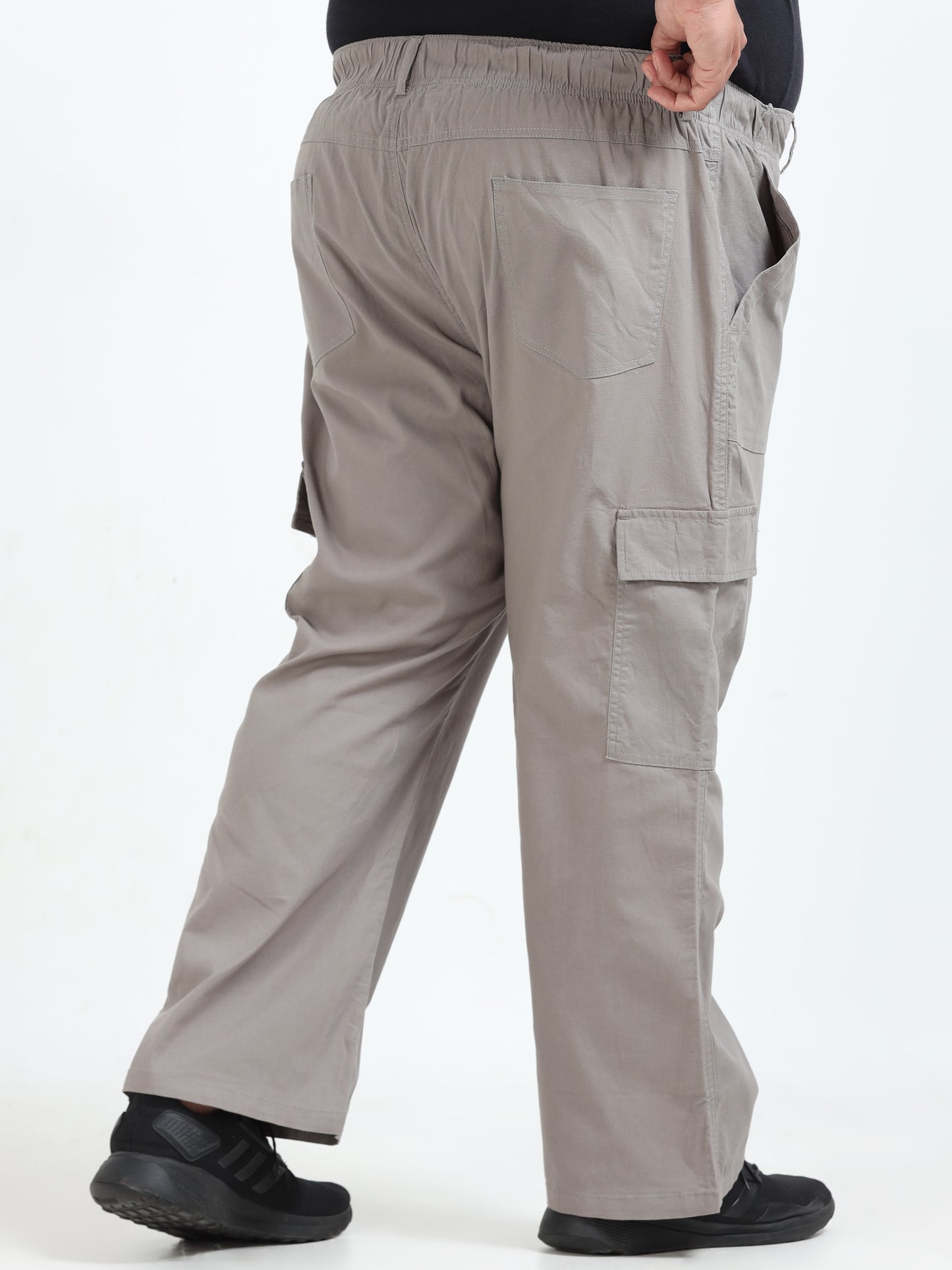 Classic Curve Plus Size Khaki Cargo Pants for Men