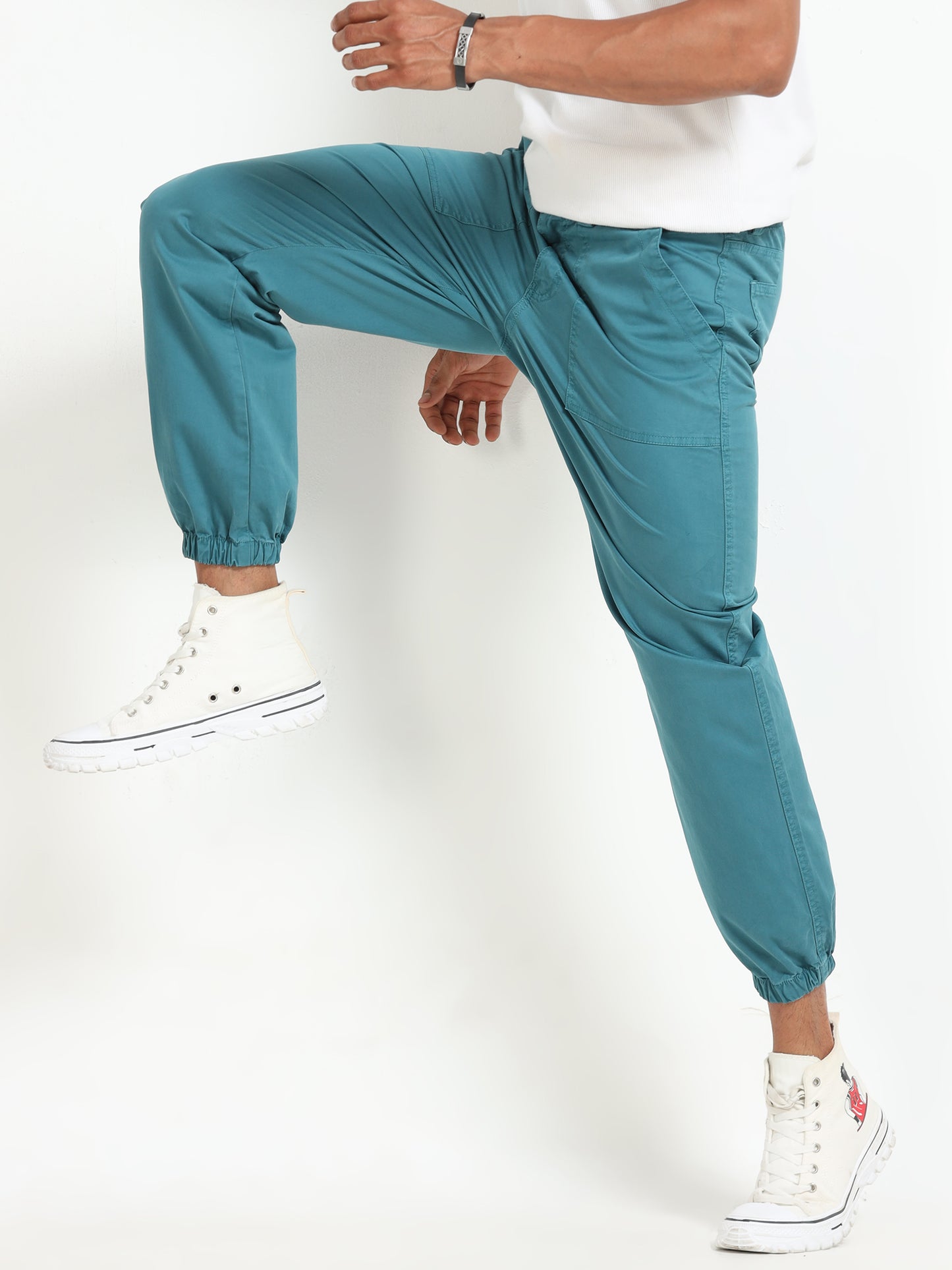 Vintage Blue Jogger Pants Mens