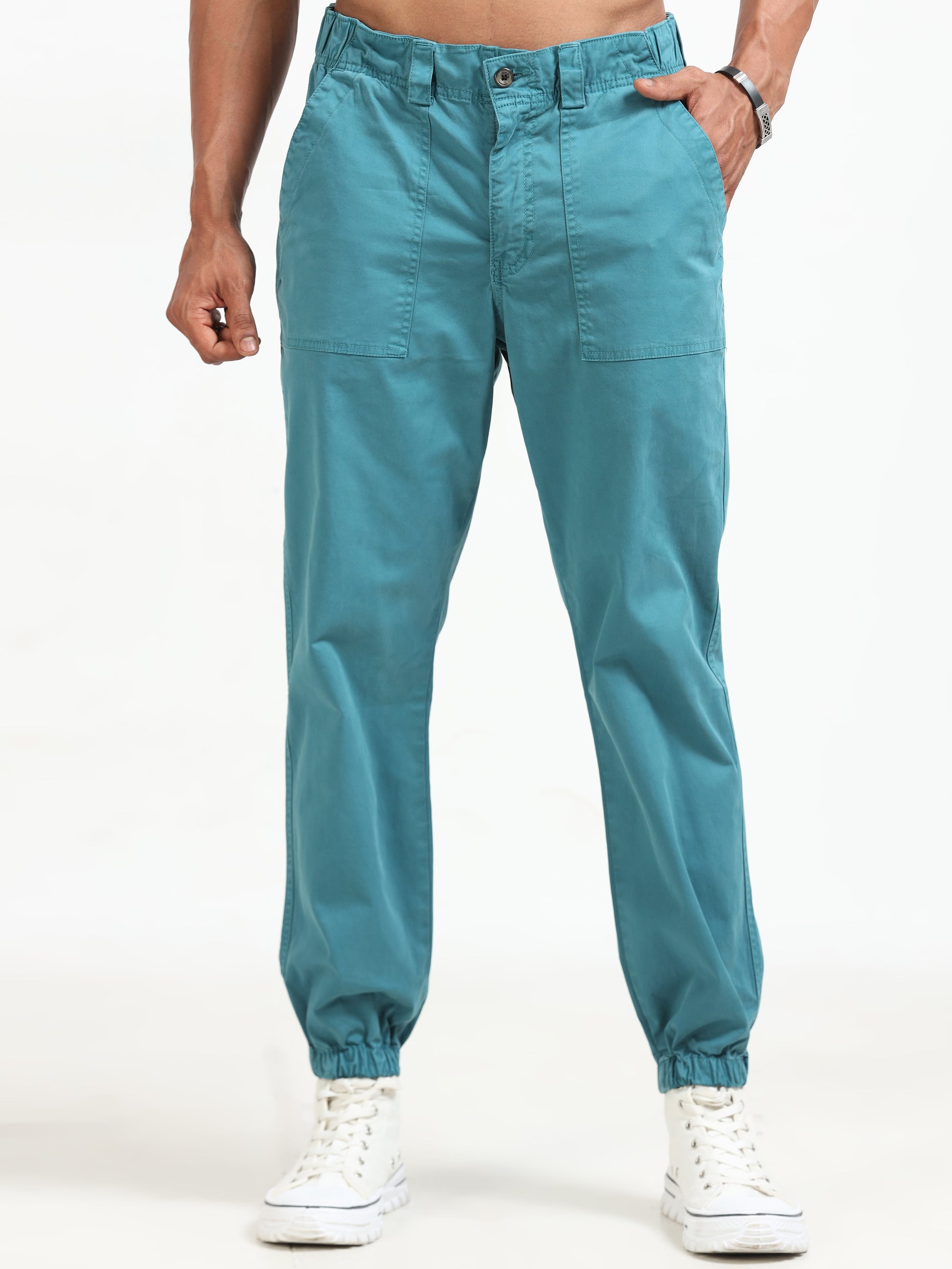 Vintage Blue Jogger Pants Mens