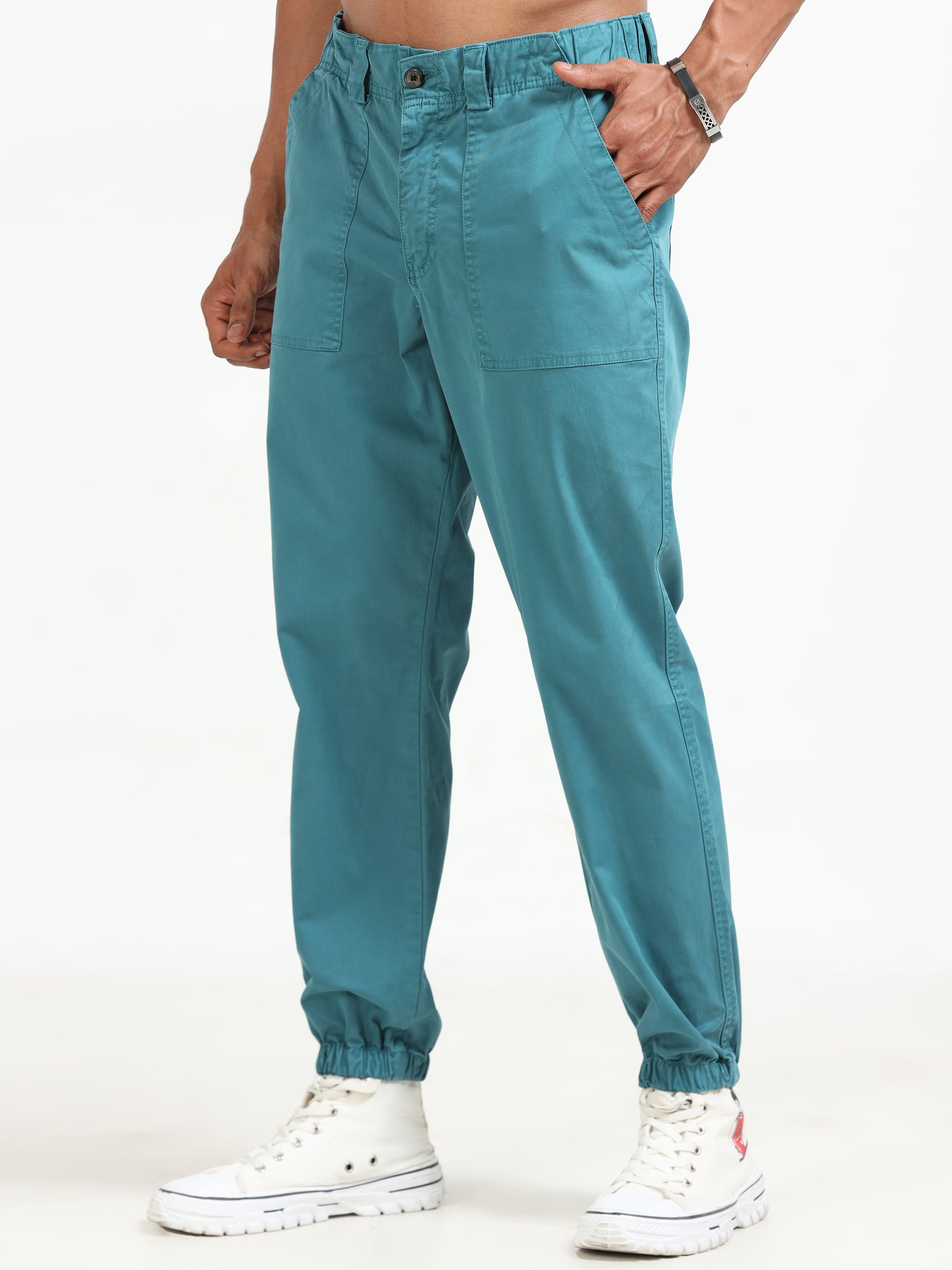 Vintage Blue Jogger Pants Mens