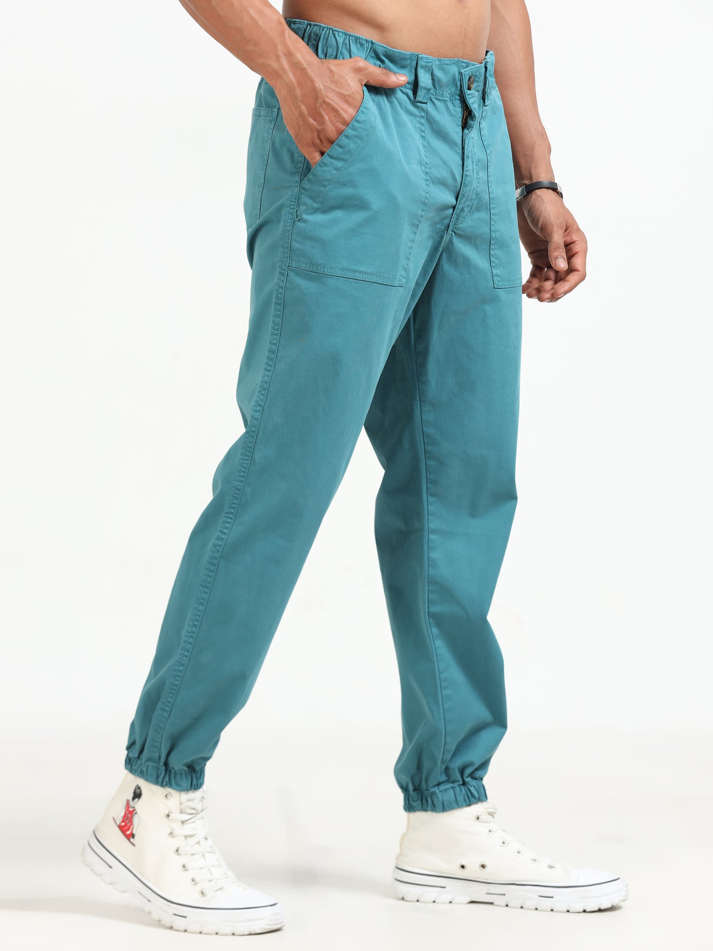 Vintage Blue Jogger Pants Mens