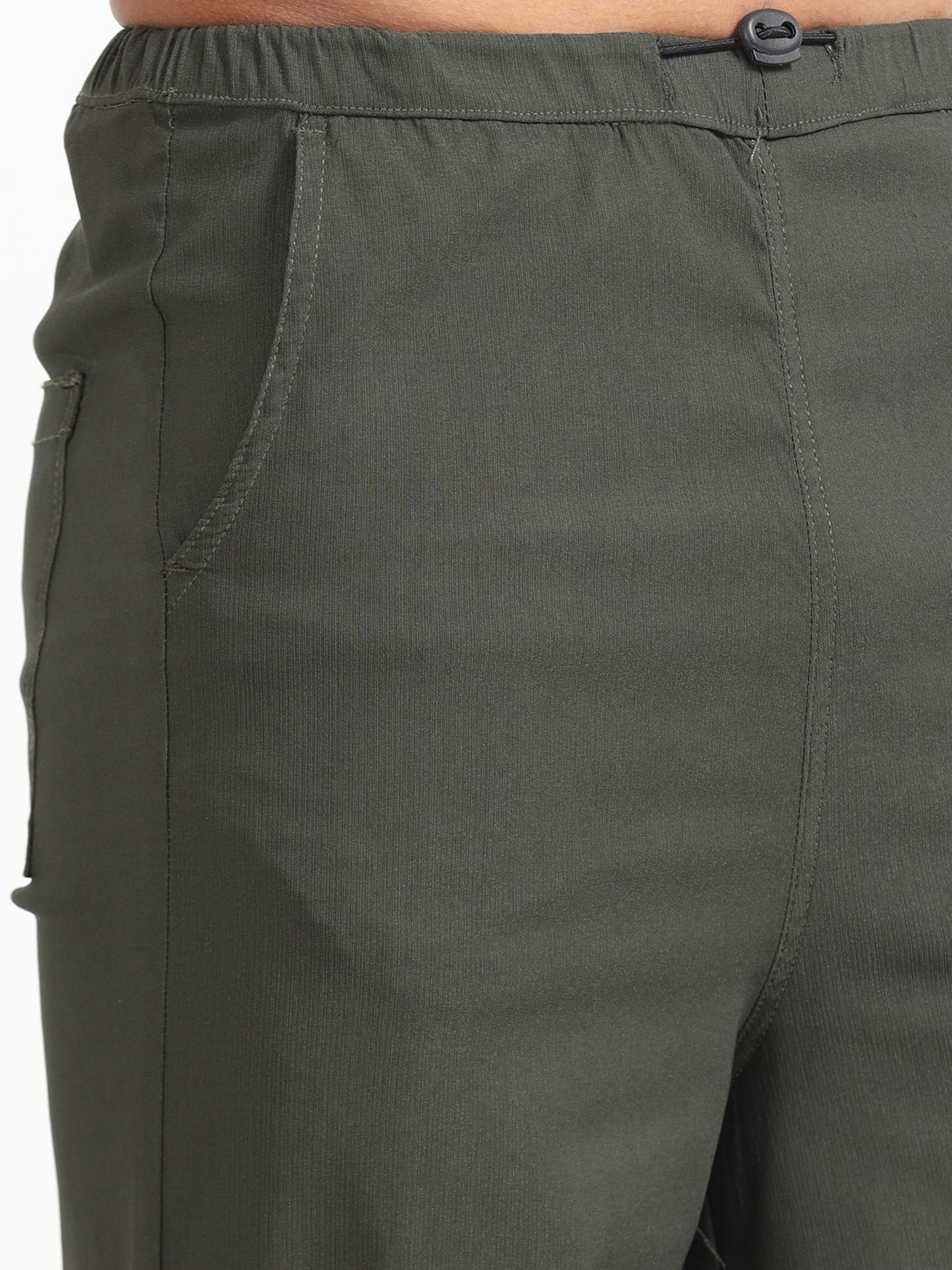 Olive Parachute Pants for Men