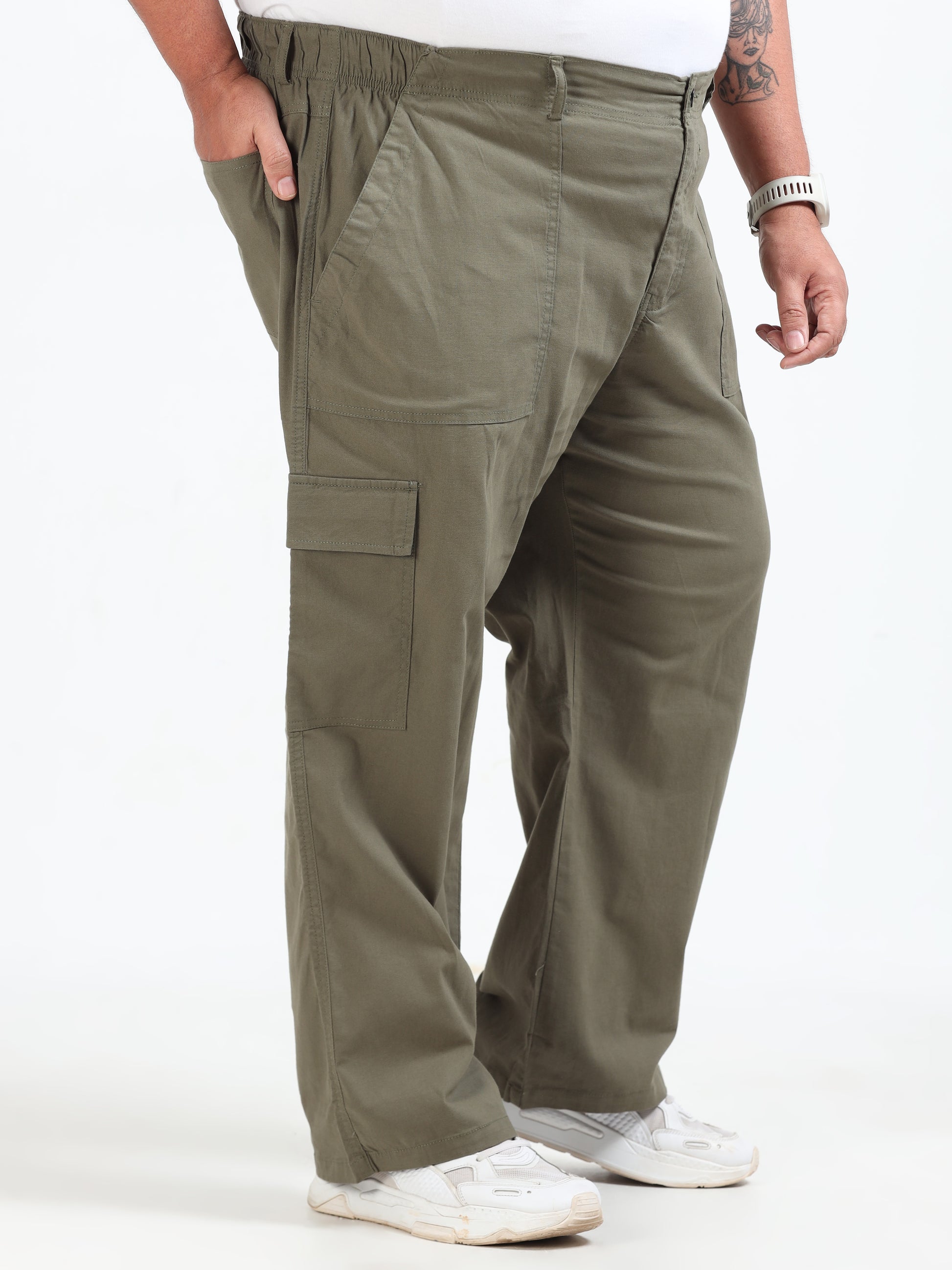 Classic Fern Mens Plus Size Cargo Pants