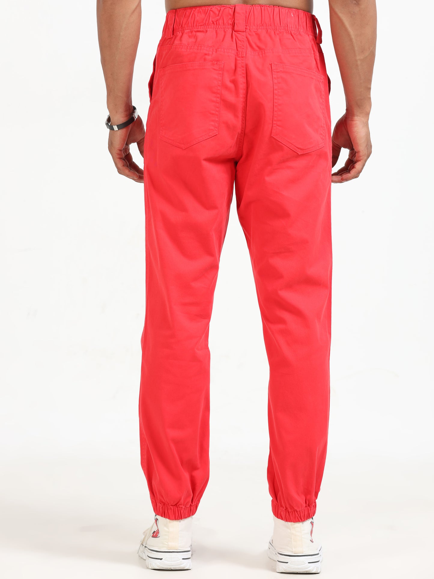 Vintage Red Jogger Pants for Men