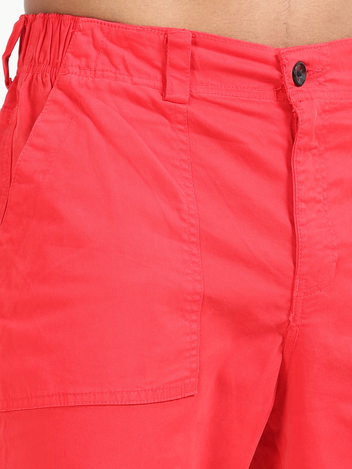 Vintage Red Jogger Pants for Men