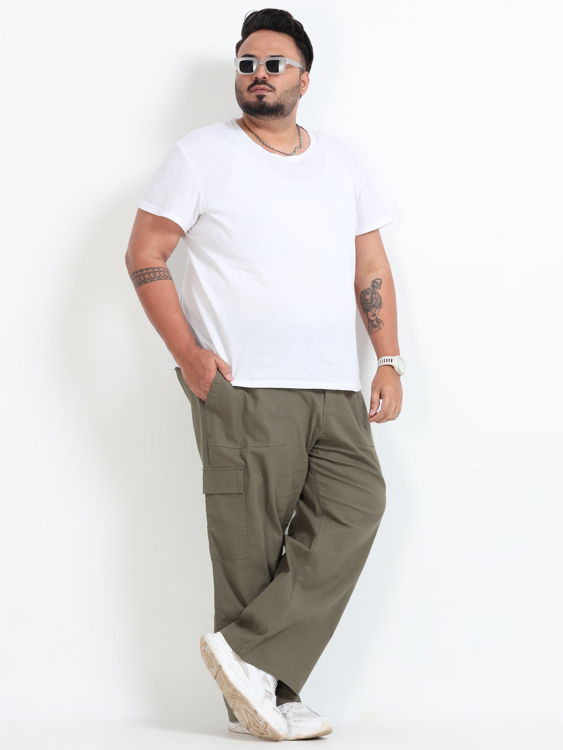 Classic Fern Mens Plus Size Cargo Pants