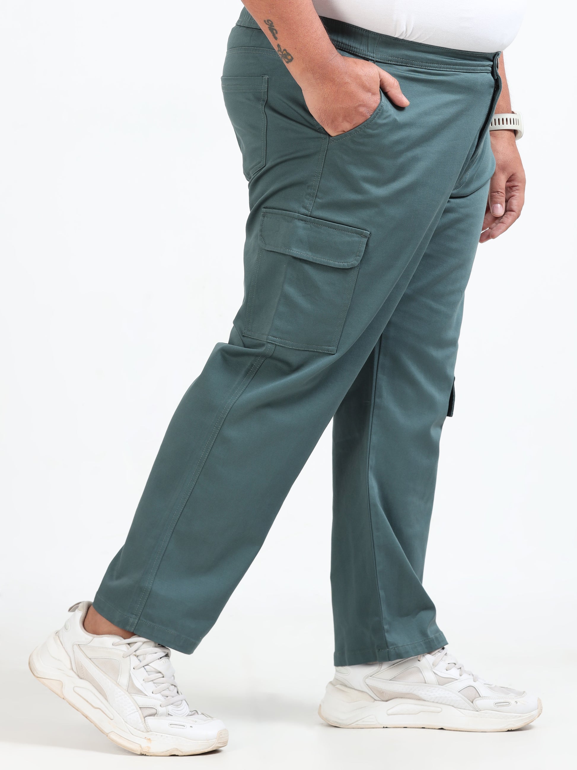 Classic Boohoo Curve Plus Size Cargo Pants Mens