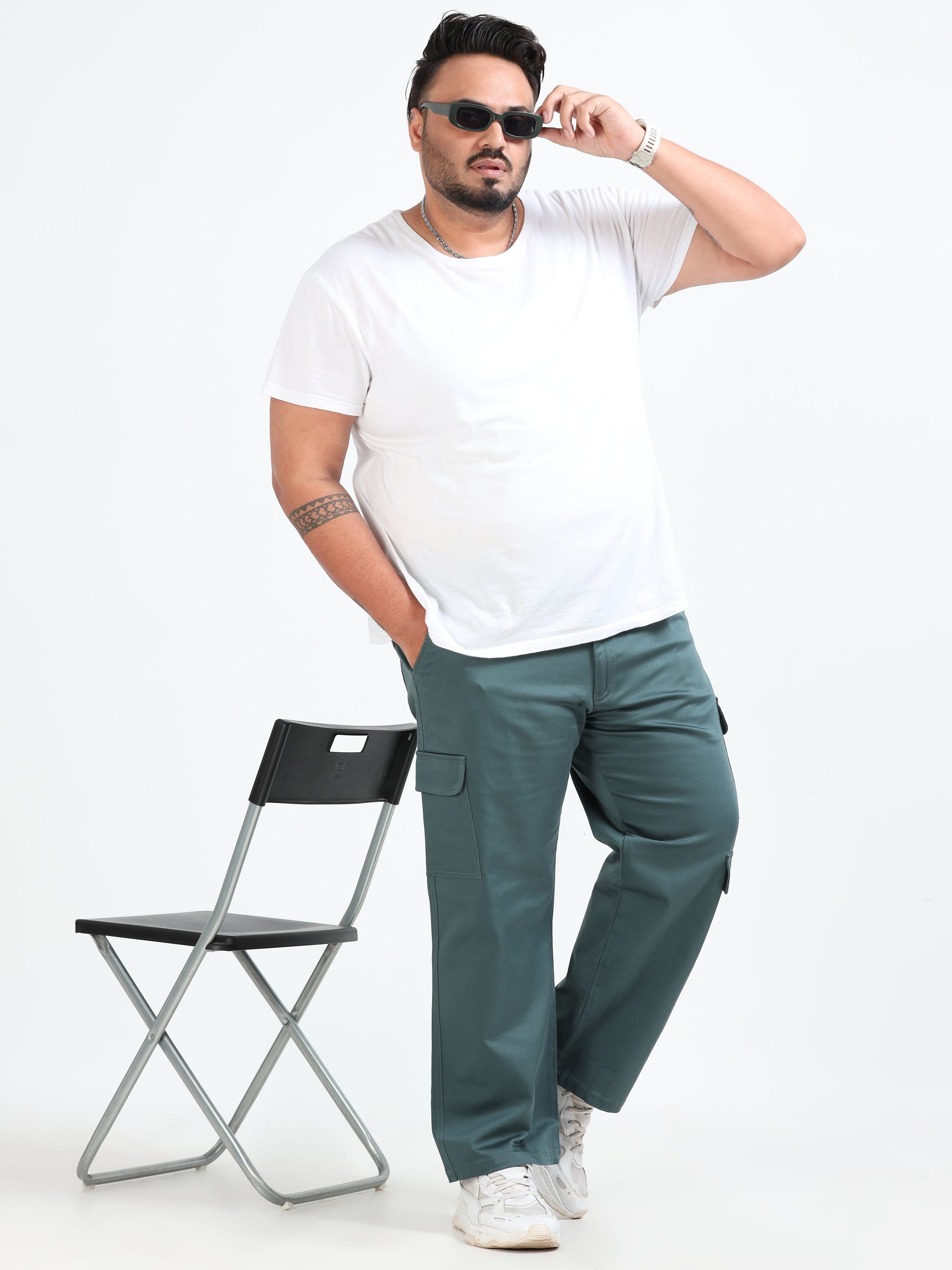 Classic Boohoo Curve Plus Size Cargo Pants Mens