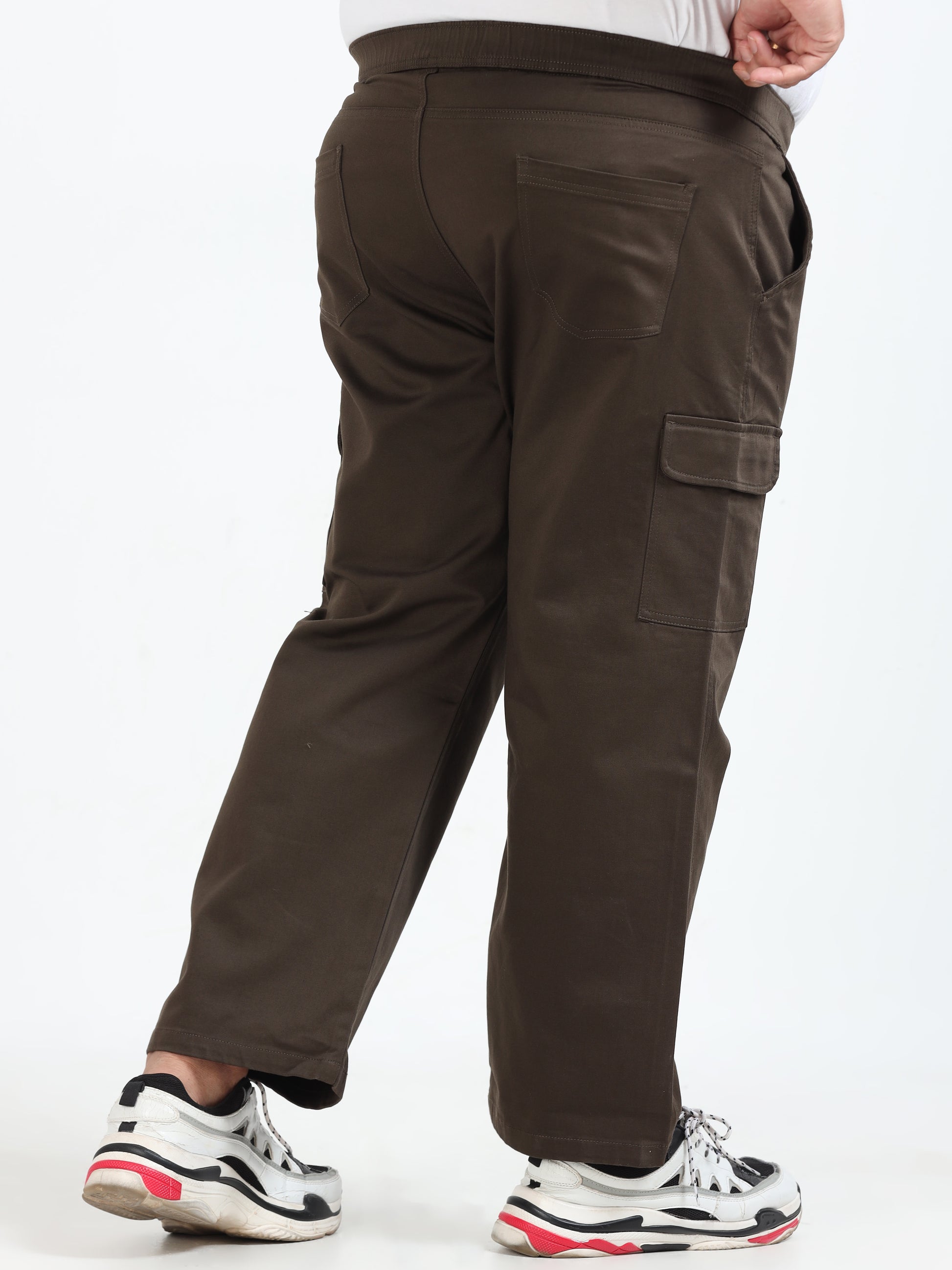 Classic Boohoo Olive Big Size Cargo Pants for Men