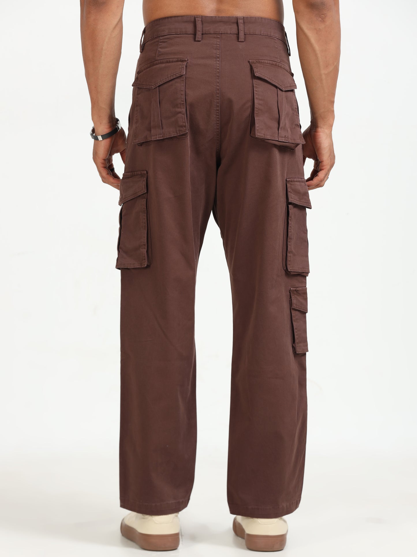 Brown Vintage Cargo Pants for Men