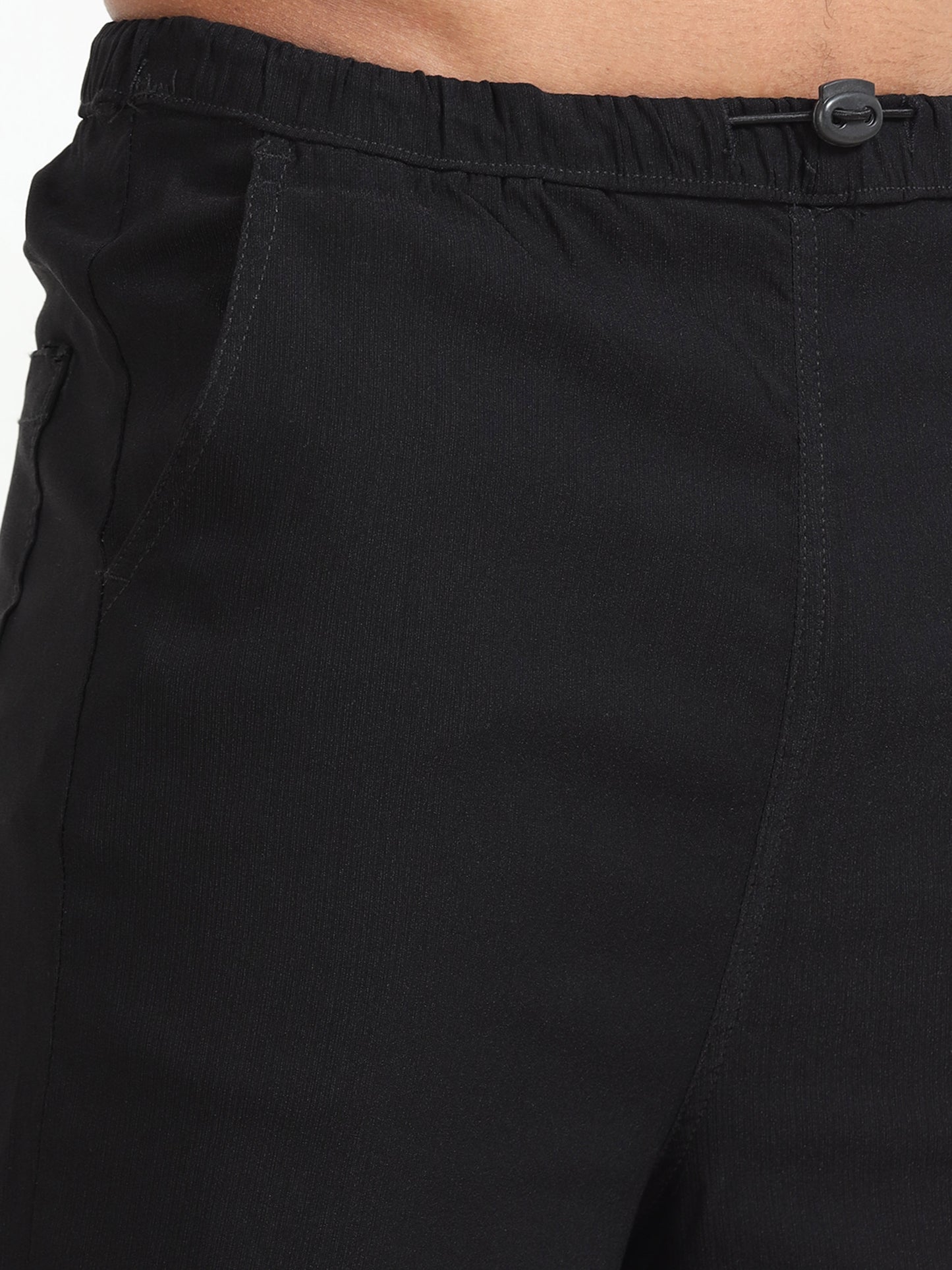 Black Parachute Trousers for Men