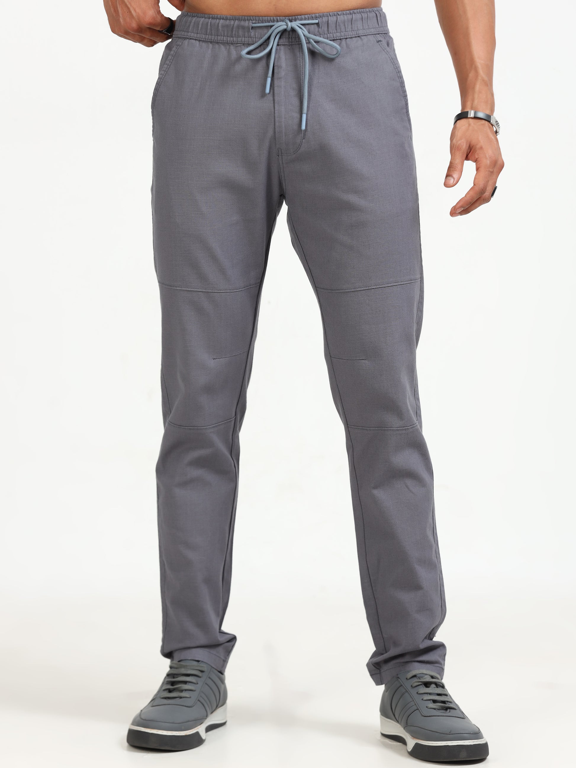 Travelers Grey Linen Pants for Men