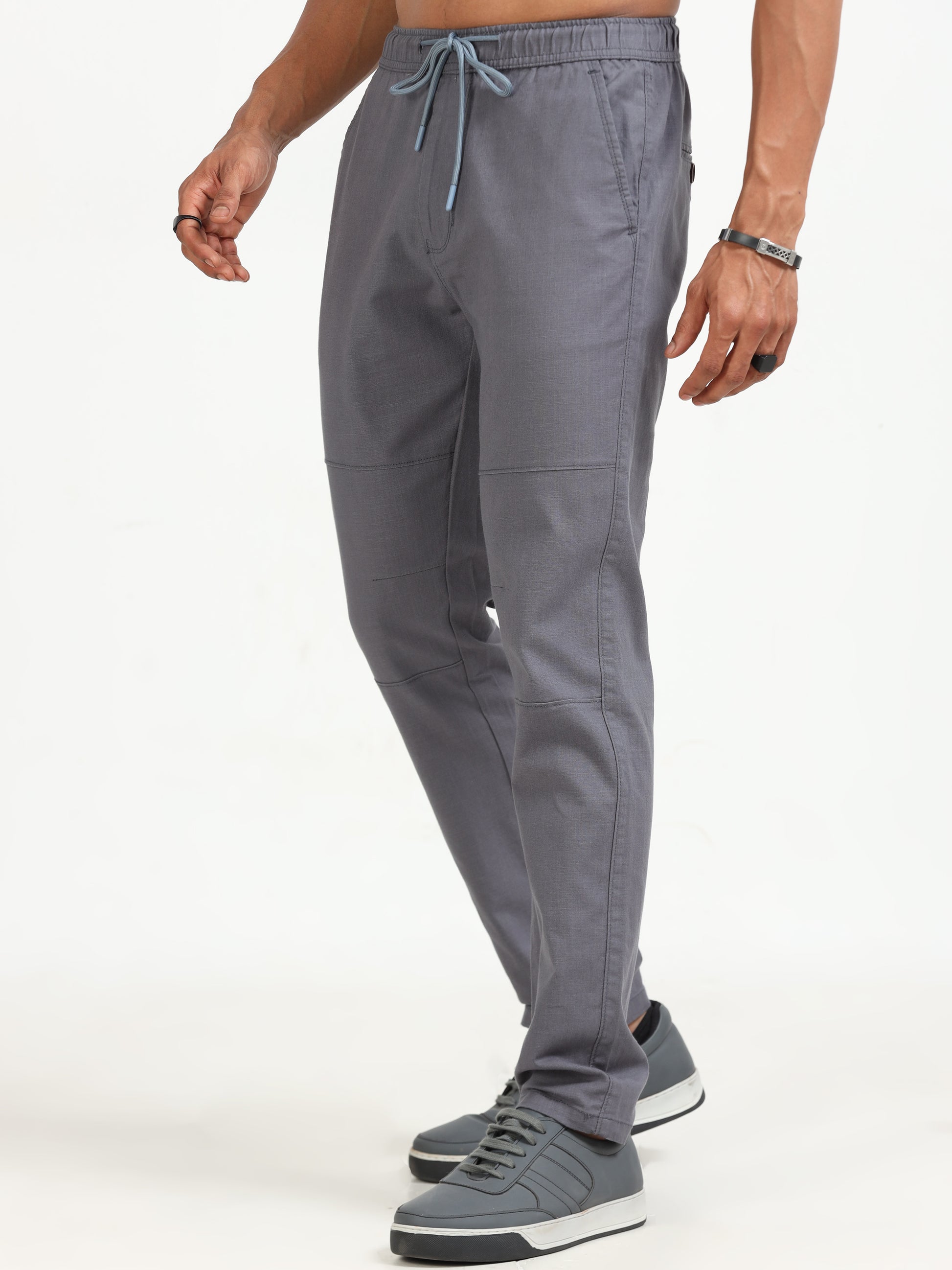 Travelers Grey Linen Pants for Men