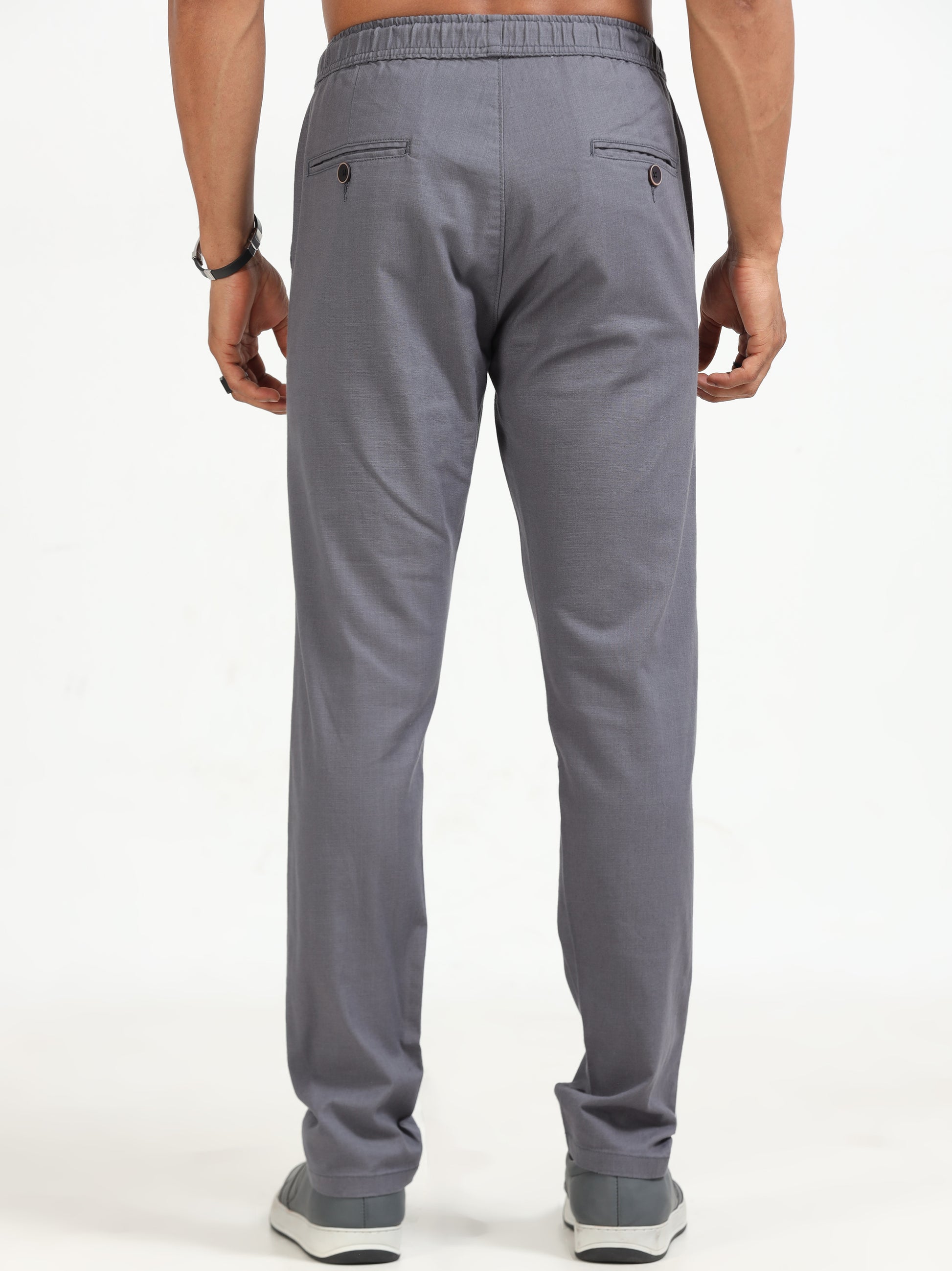 Travelers Grey Linen Pants for Men