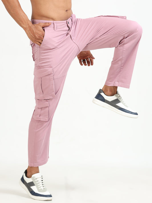 Pink Vintage Cargo Pants for Men