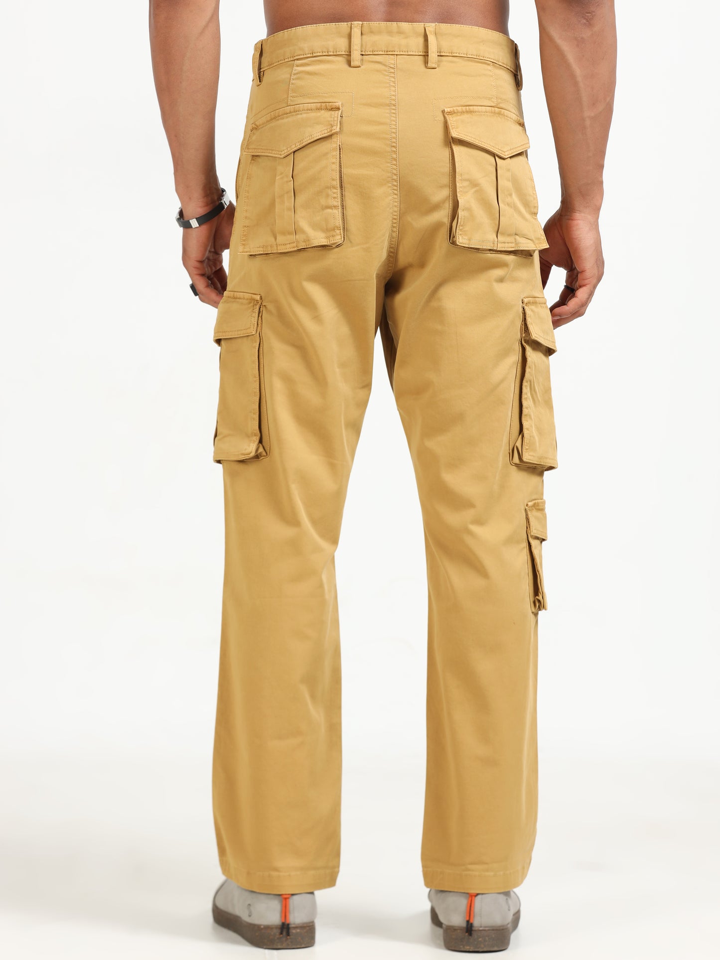 Khaki Vintage Cargo Pants for Men