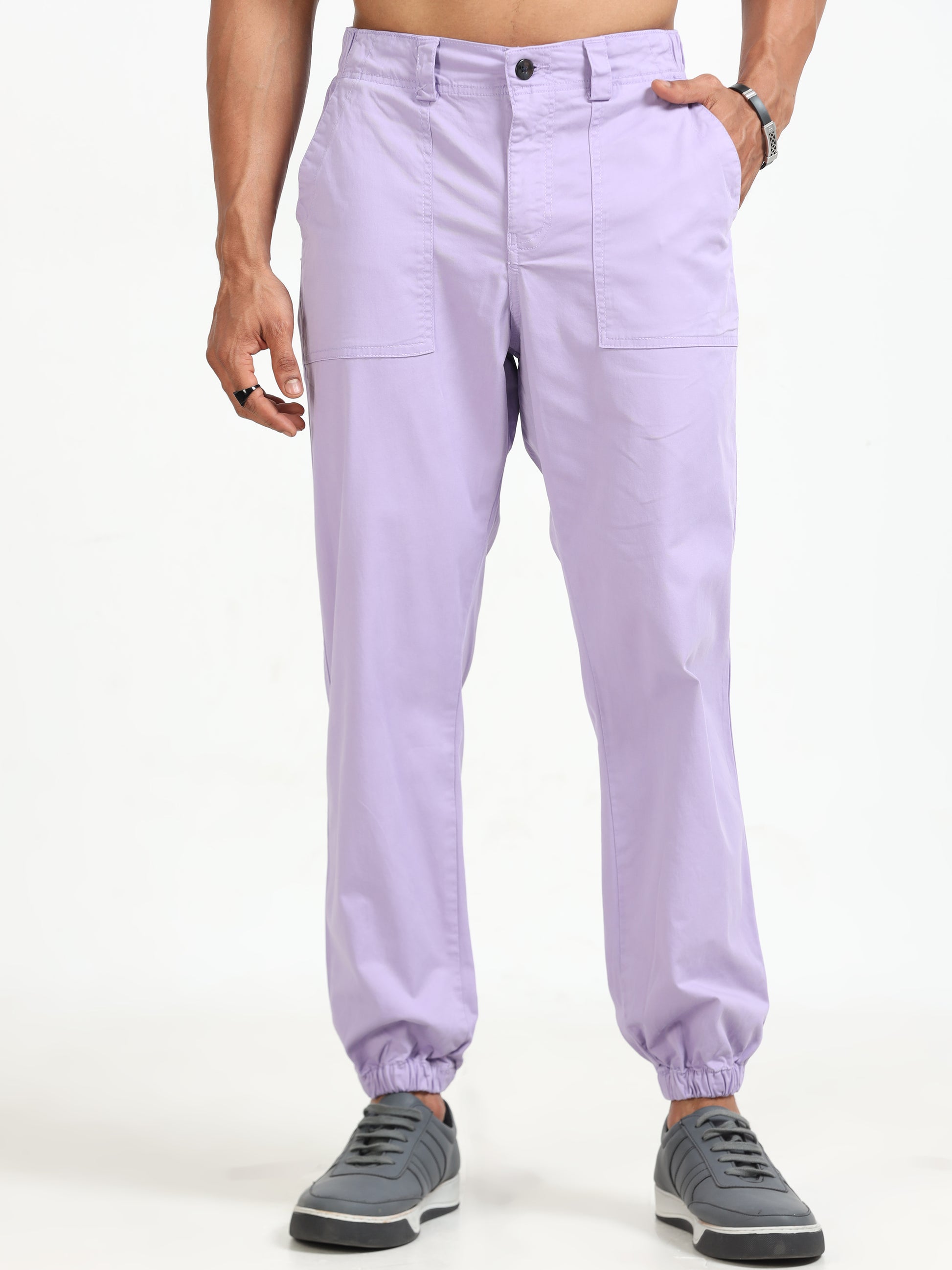 Vintage Lilac Joggers for Men