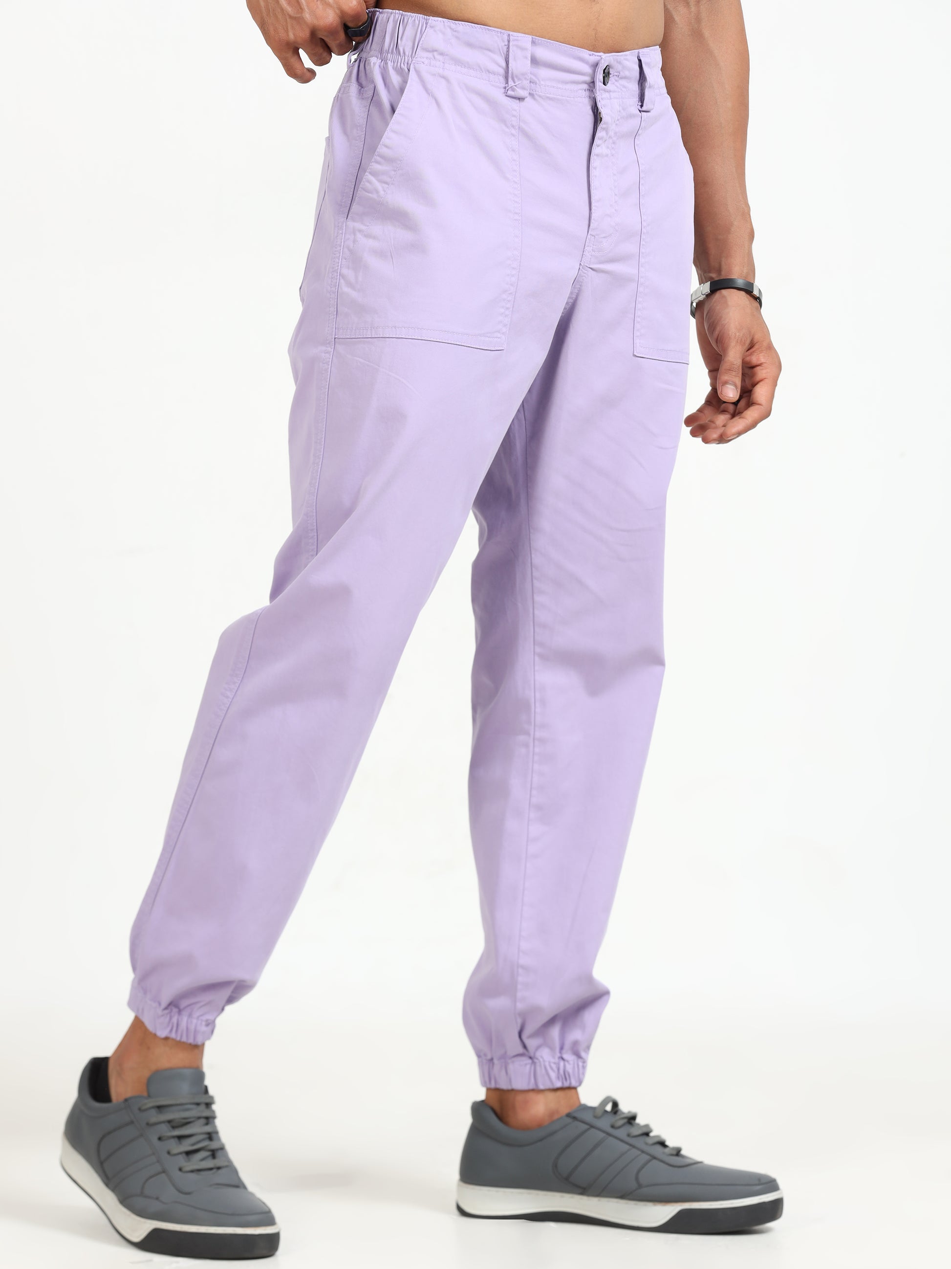 Vintage Lilac Joggers for Men