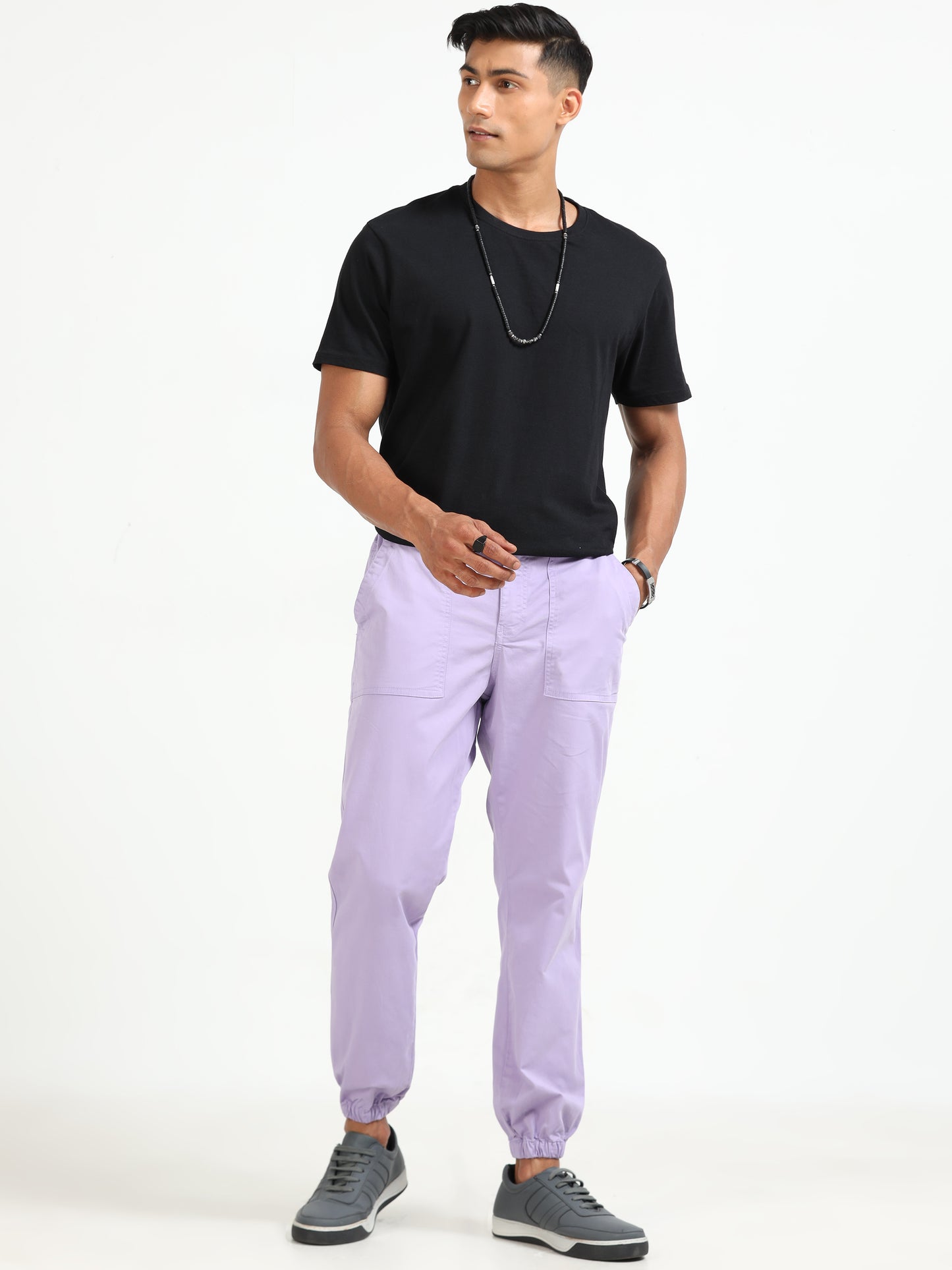 Vintage Lilac Joggers for Men