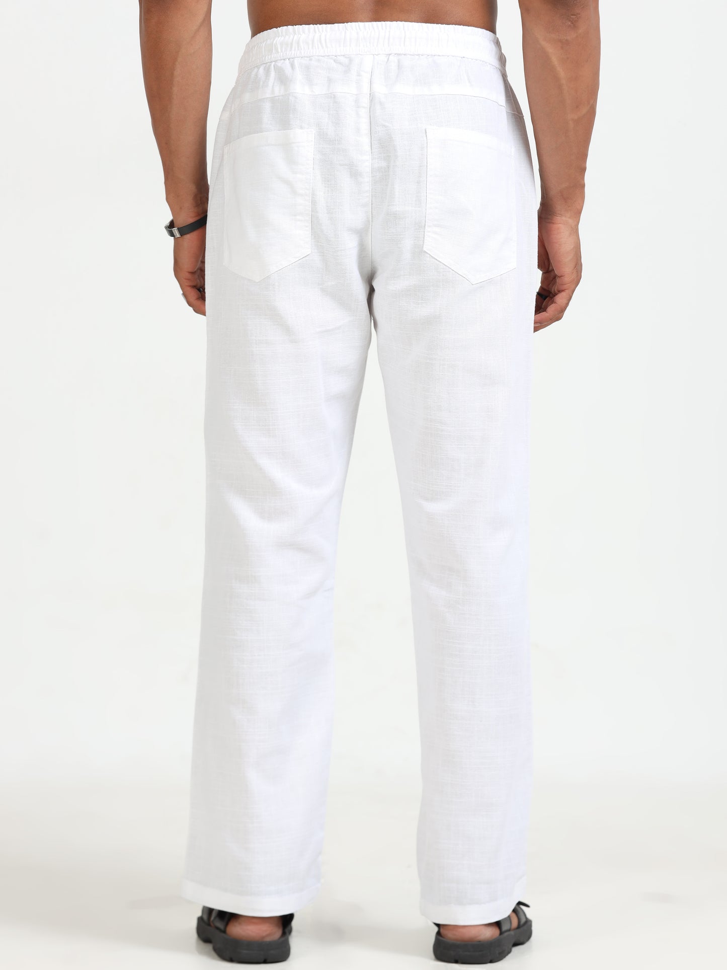 Lazy White Linen Pants for Men