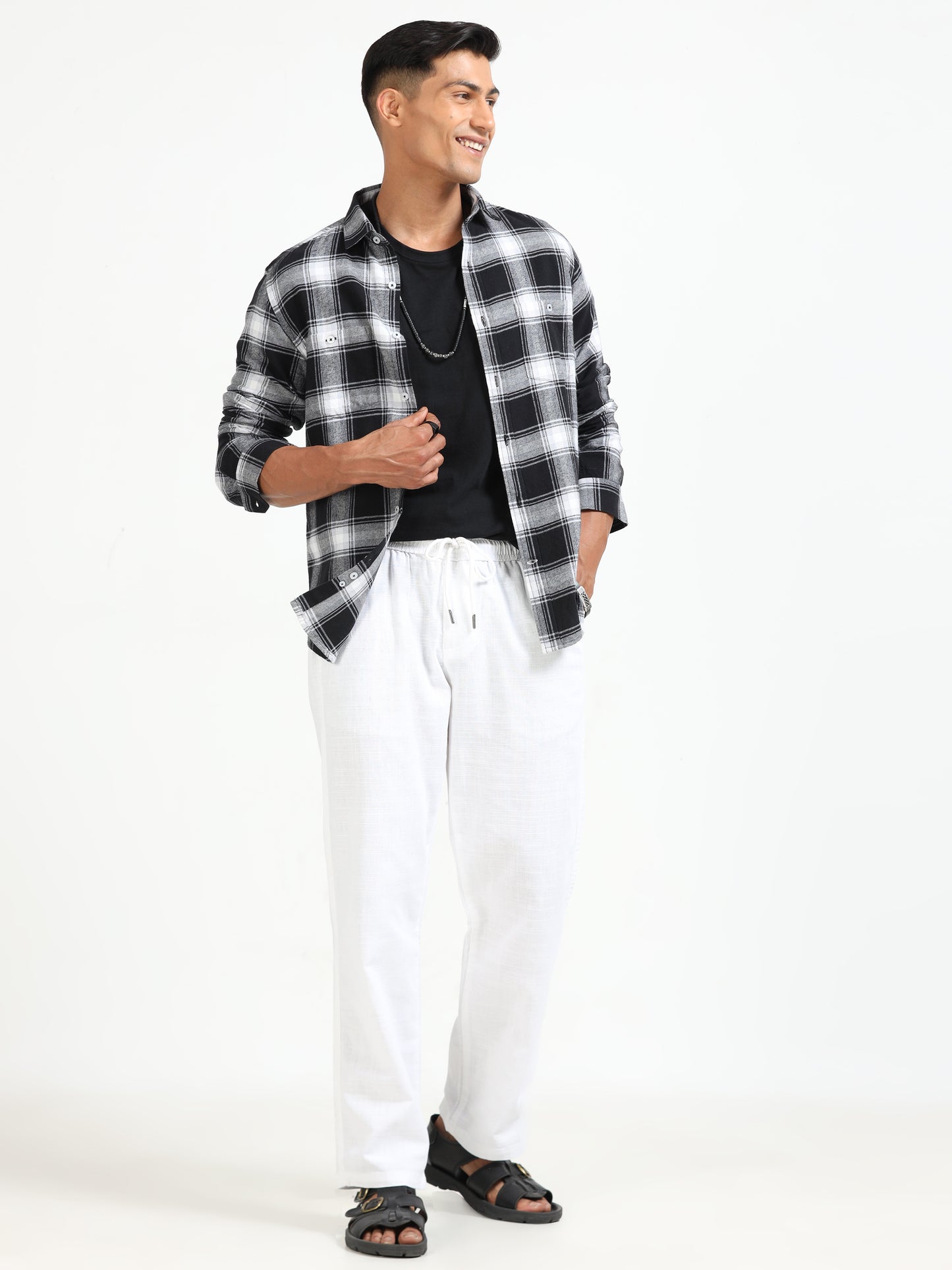 Lazy White Linen Pants for Men