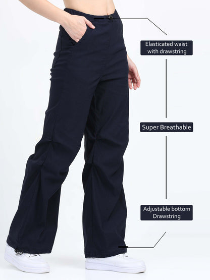 Women Parachute Trouser-Navy