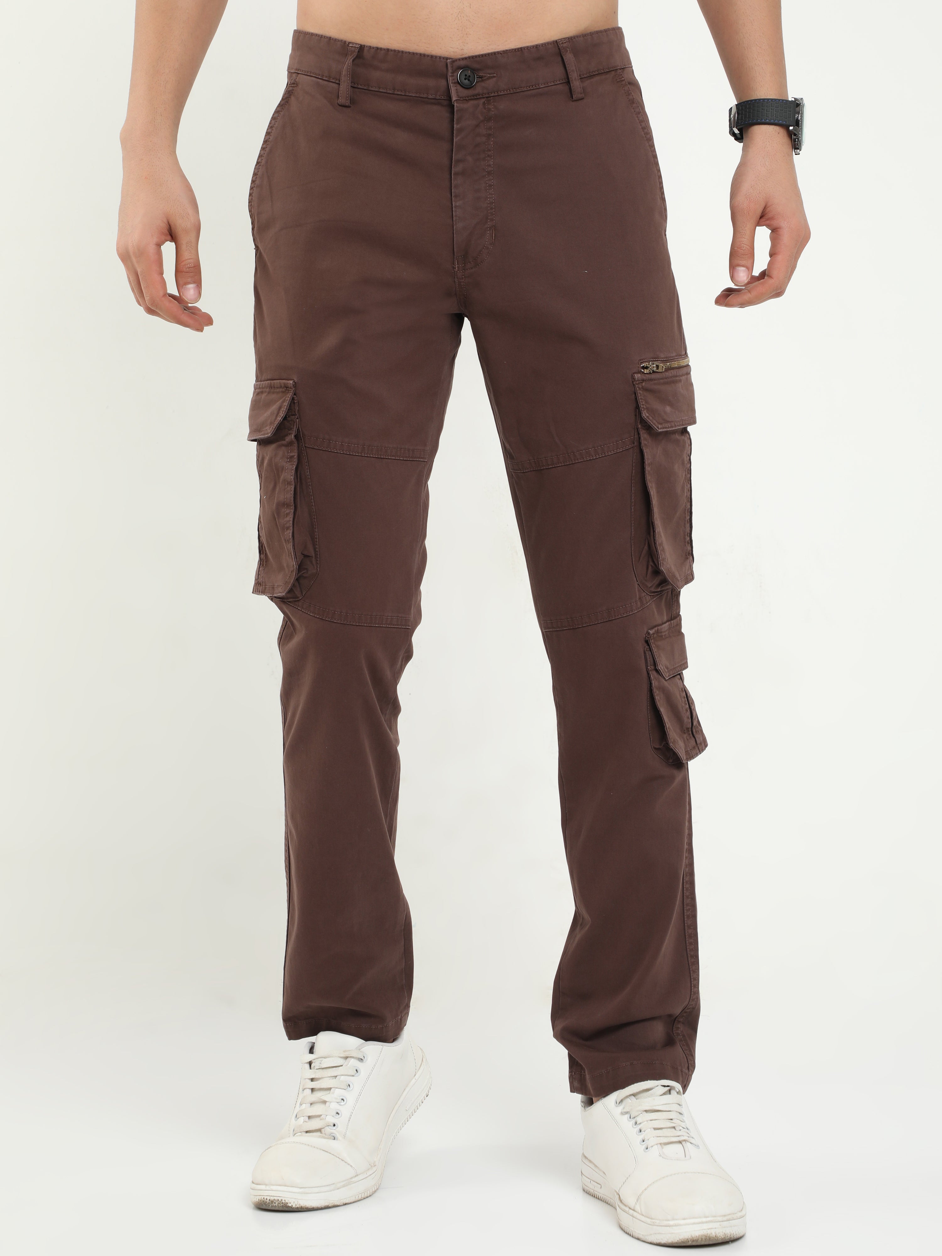 Buy Brown Gap Twill Cotton Cargo Pants Online | Tistabene - Tistabene