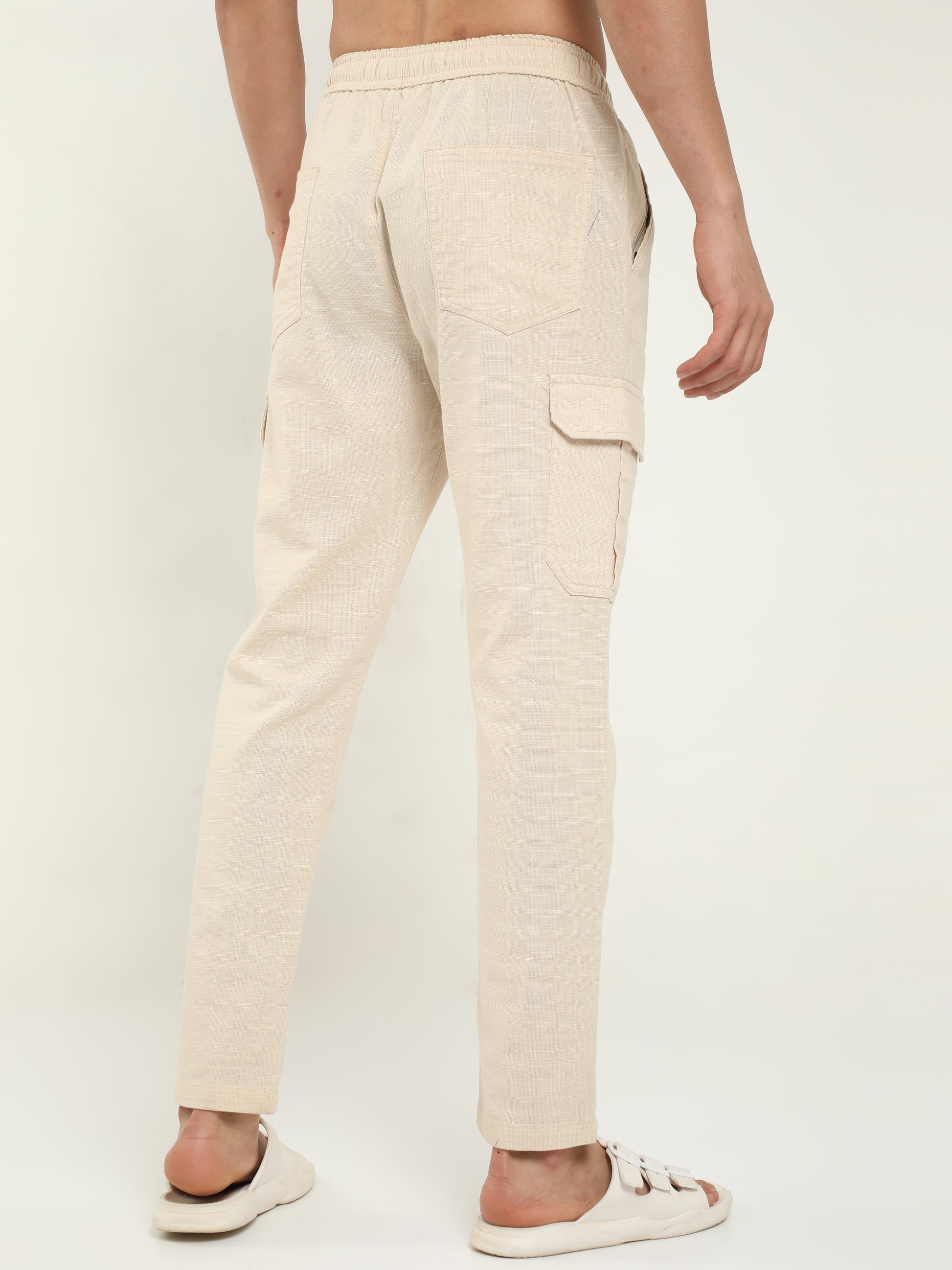 Shop Latest Beige Linen Trousers At Great Price – Marquee